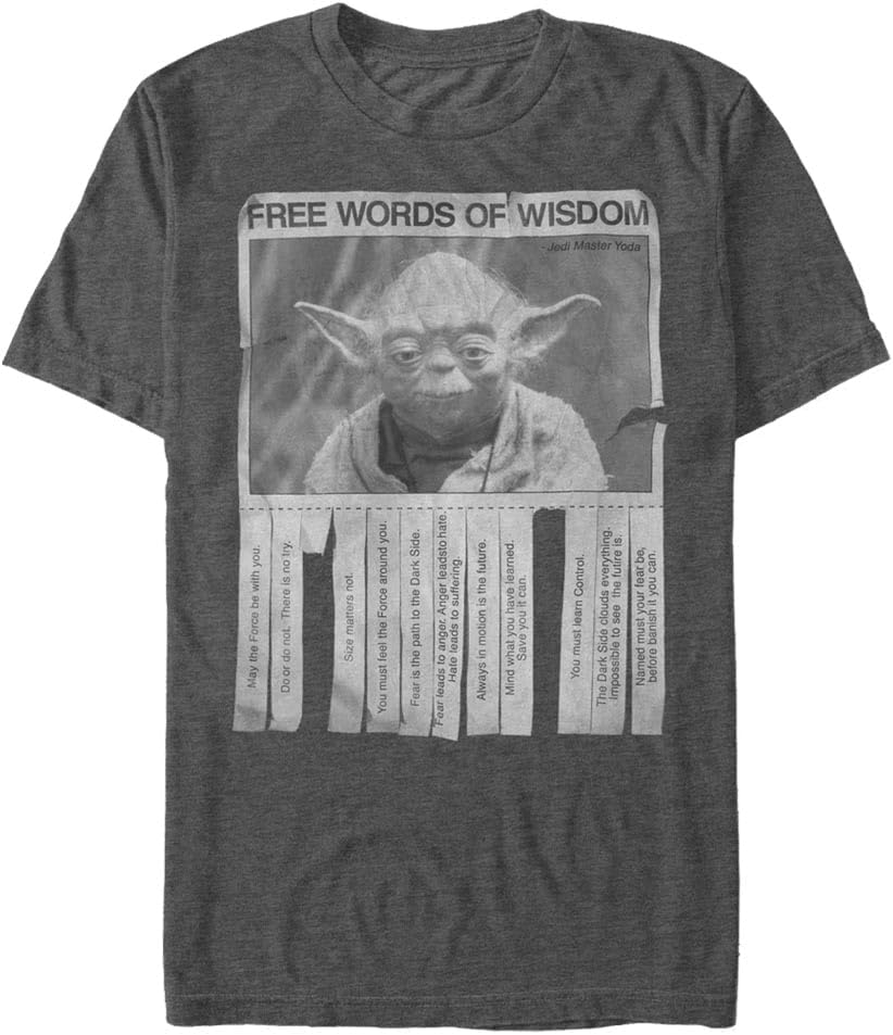 STAR WARSStar Wars Men's Vintage Inspired Graphic Tees T-Shirt Words of Wisdom