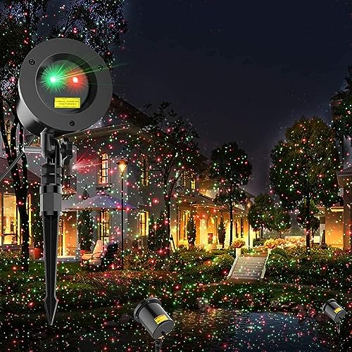 Christmas Laser Light Projector Red and Green Star Laser