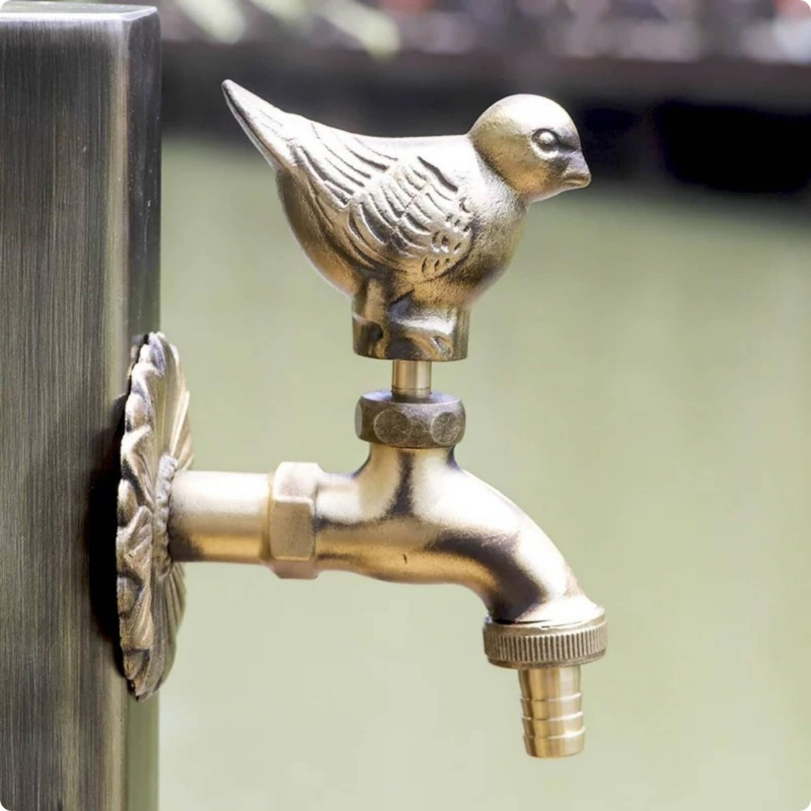 Robinet Jardin avec Rosace Antique, style to 3