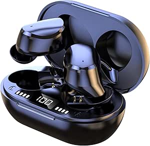 Earbuds Wireless Bluetooth - IPX6 True Wireless Noise Cancelling Earbuds 5.0 Headphones Waterproof Stereo Earphones in Ear Touch Control with Microphone for Sport, Gaming and Running (Black) asin的图片