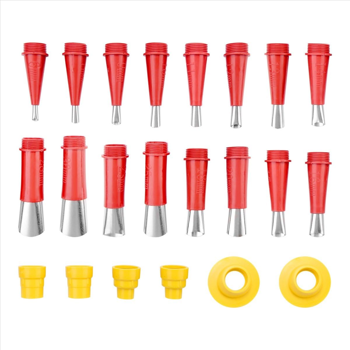BPQiang 22Pcs Stainless Steel Caulk Nozzle Applicator Caulking Finisher Glue Silicone Sealant Finishing Tool Kitchen Bathroom