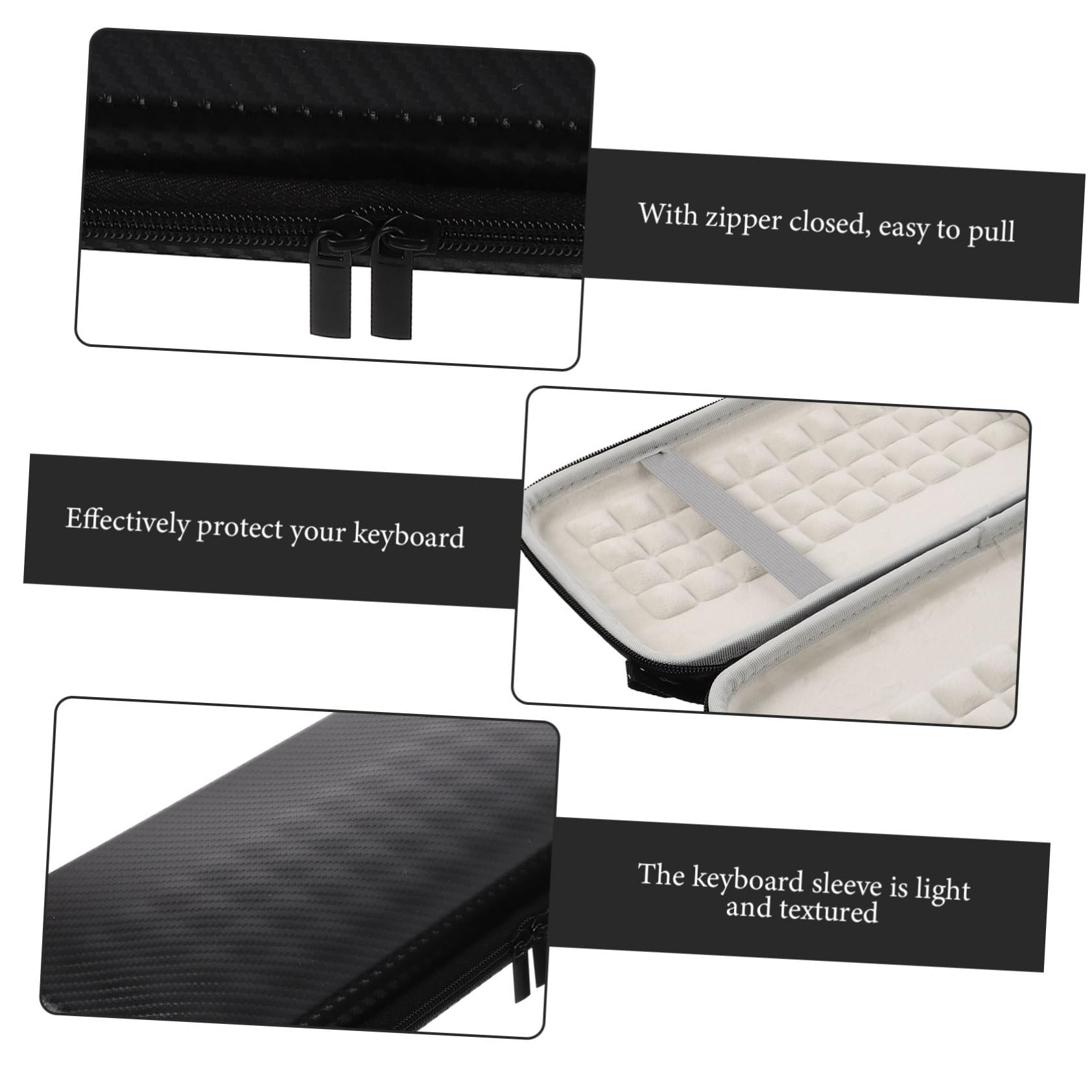 Funda para Teclado Inalámbrico Bolsa De Almacenamiento De Teclado Compatible con Keys Protección contra Golpes y Arañazos Diseño Elegante