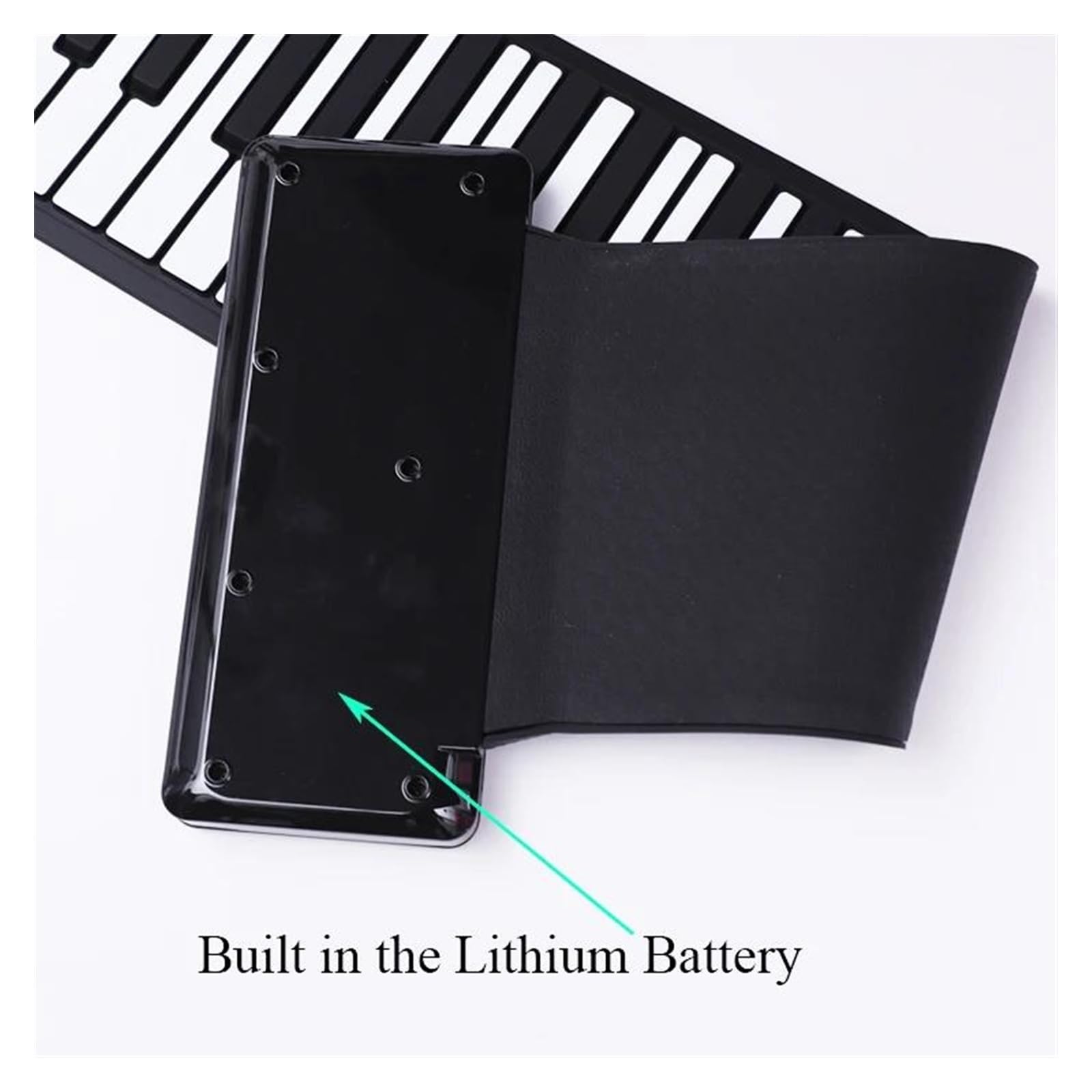 Tastiera Elettronica Professionale Tastiera Elettronica Pieghevole Per Pianoforte Arrotolata A Mano Da 88 Tasti Per Adulti Principianti Casa Professionale Versione Ispessita(Black)