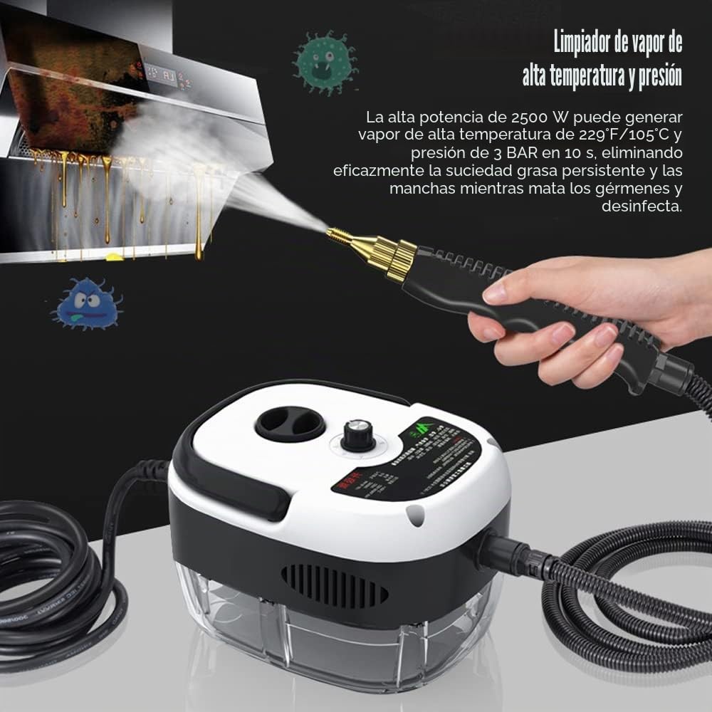 Andoer Limpiador a vapor 1500 W portátil alta temperatura presión