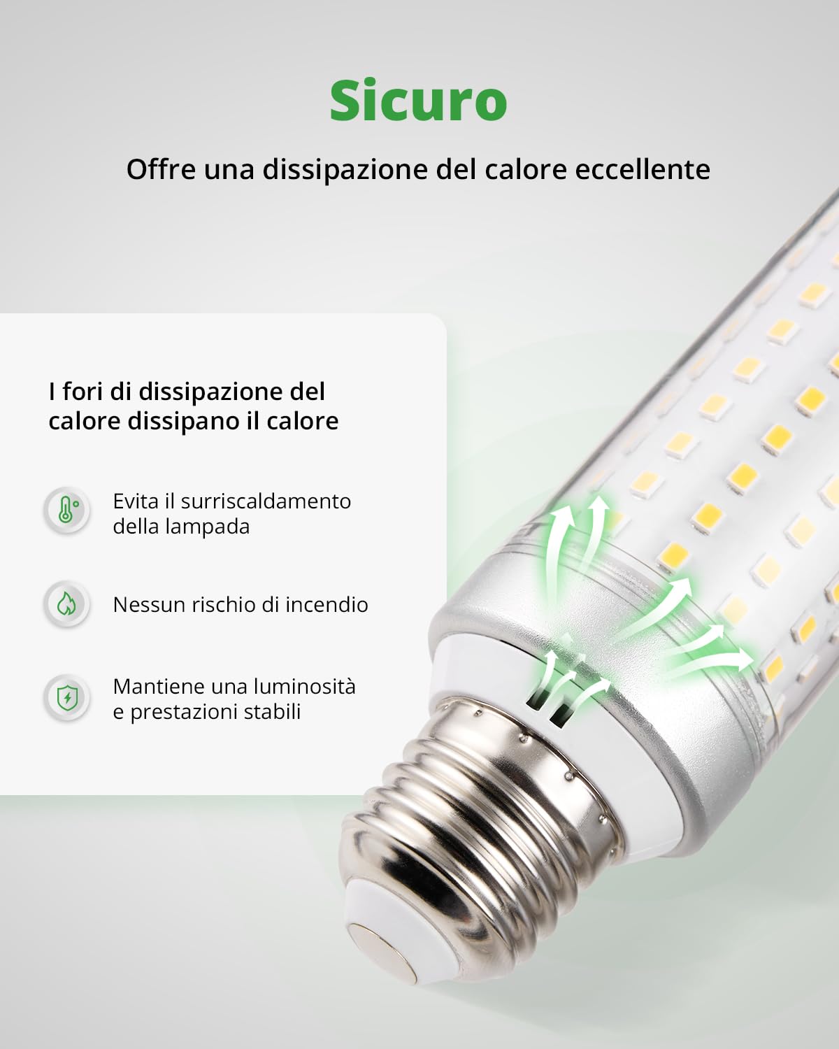 HOMEOW Lampadine LED E27 Luce Naturale 4000K, 25W 2500LM Lampadina LED E27, Equivalenti a 200W Lampada Alogena, Lampade LED E27 Mais Risparmio Energetico, AC 220-240V, Set di 4