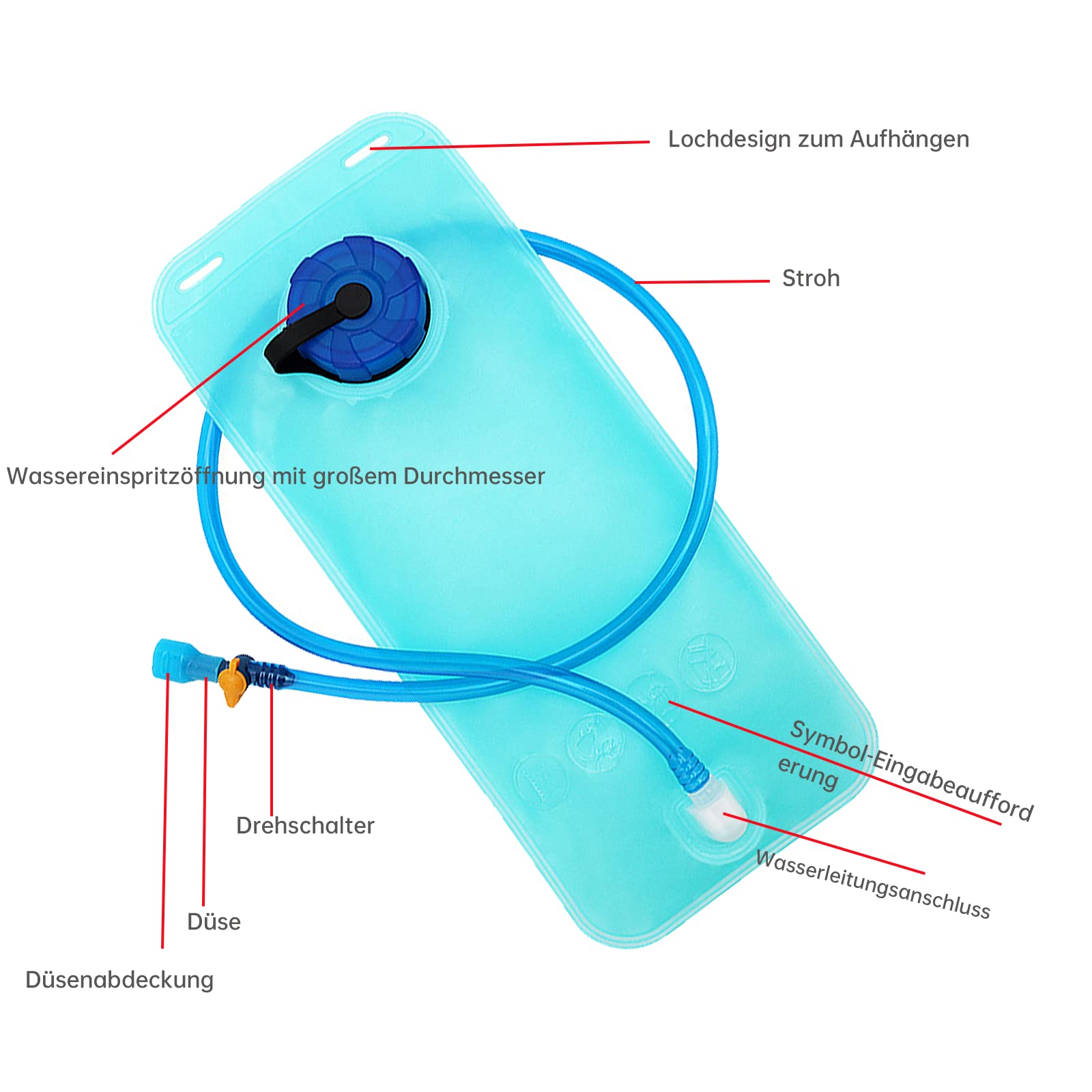KOBOKO Trinkblase 2l – Trinksystem Mit Schlauch & Druckventil, Auslaufsicher, Leicht – Für Wandern, Radfahren & Outdoor – Beißventil Für Freihändiges Trinken KOBOKO Trinkblase 2l – Trinksystem Mit Schlauch & Druckventil, Auslaufsicher, Leicht – Für Wandern, Radfahren & Outdoor – Beißventil Für Freihändiges Trinken