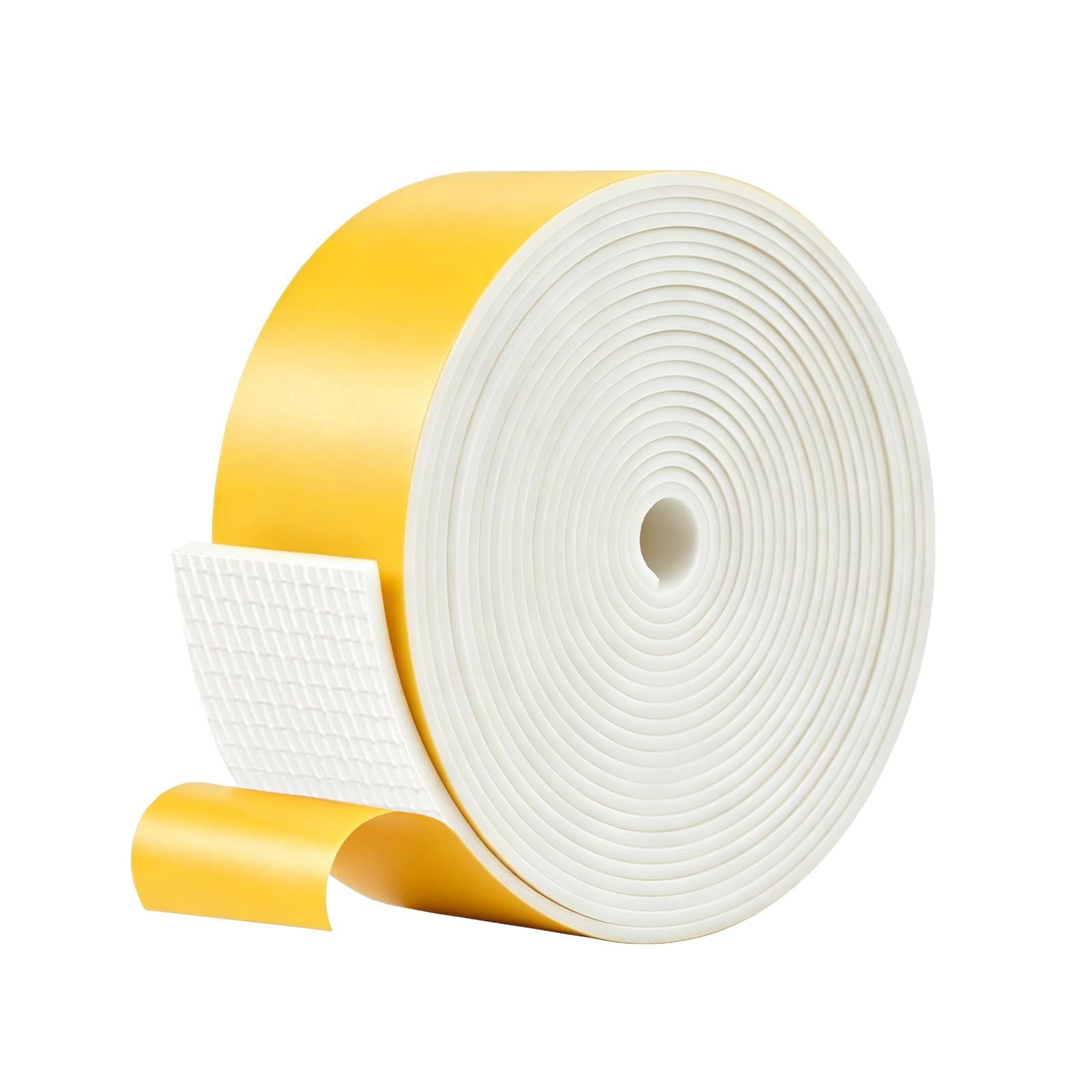 Draught Excluder for Doors,Draft Excluder for Windows,High Density CR,Strong Adhesive,Soundproof,Foam Tape for Door,Window(White,50mm x 3mm x 5M)