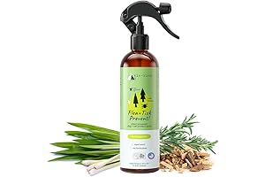 Richards Organics Natural Flea and Tick Dog and Cat Spray Treatment with...