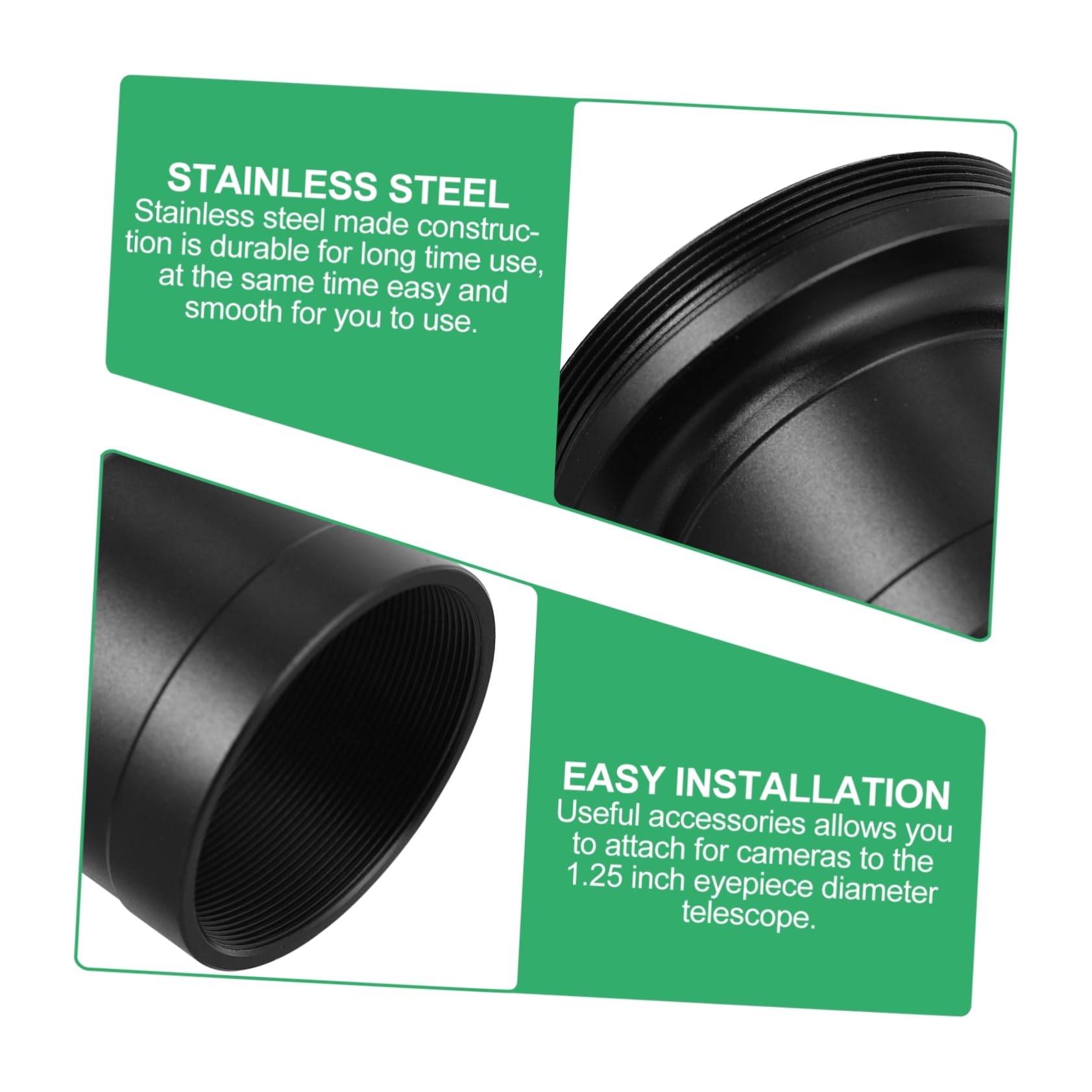 Balacoo Astronomical Telescope 1.25 Inch t Adapter Metal Mount and Eyepiece Holder for SLR Cameras