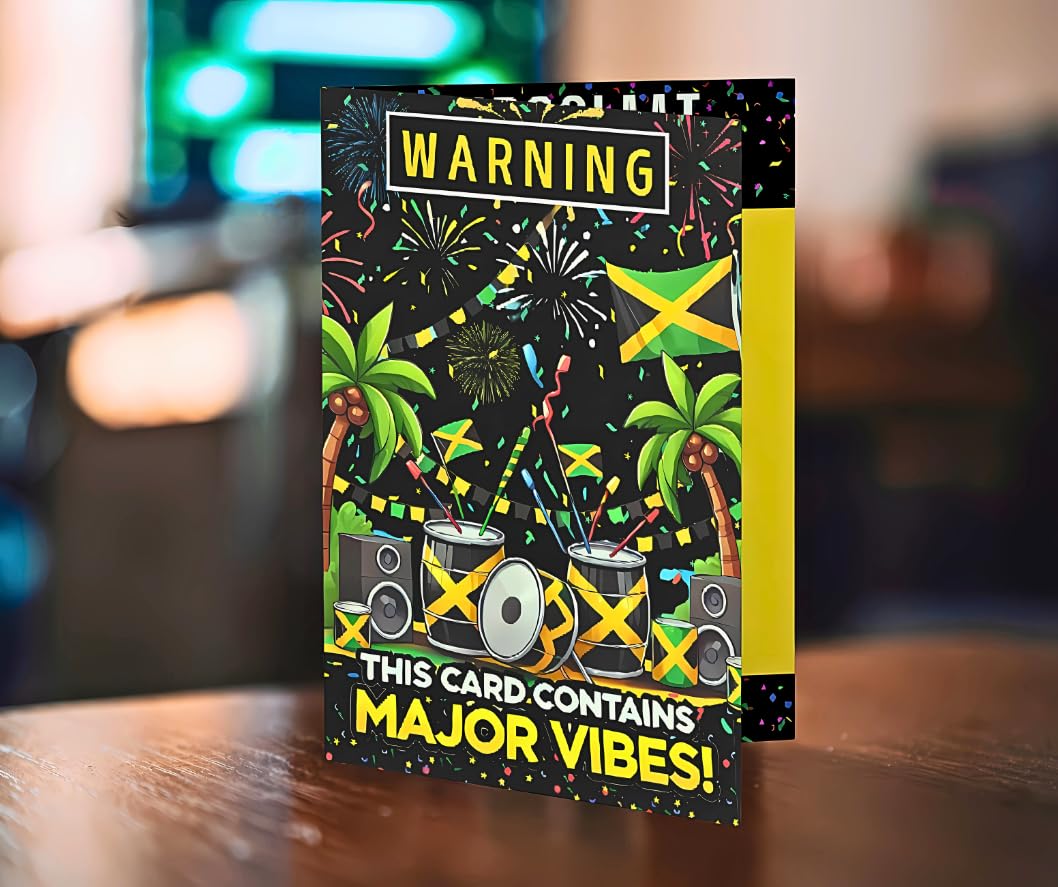 Bumboclaat Sound Greeting Card – Funny Jamaican Talking Card with Reggae Rasta Vibes – Prank for Adults, Men, Women – Hilarious Music with Island