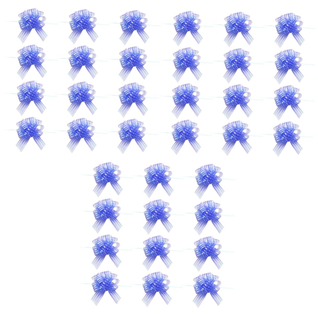 Operitacx 36pezzi Fiocchi Decorativi Per Matrimoni e Feste Da Coccarde Tulle Blu Per Decorazioni Festive e Regali Per Allestimenti Di Auto Sacchetti e Vasi