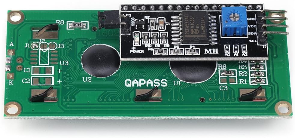 Image of 16x2 LCD Display with Pre-Soldered I2C Module | Plug-and-Play for UNO, Pi, and Microcontroller Projects