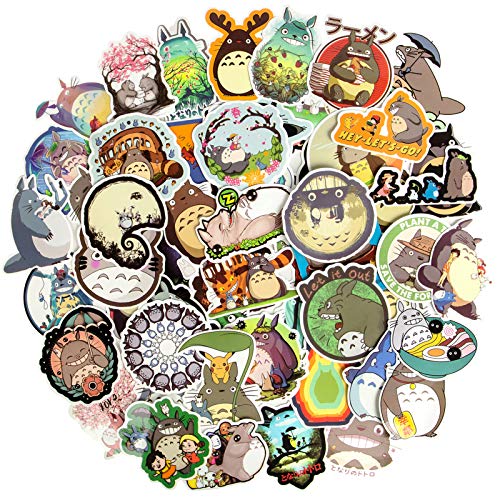 My Neighbor Totoro Stickers, Cute Cartoon Anime Stickers Waterproof Vinyl Stickers for Water Bottles Skateboard Stickers Laptop Stickers for Teens Luggage MacBook Bicycle Snowboard Decals[64PCS]