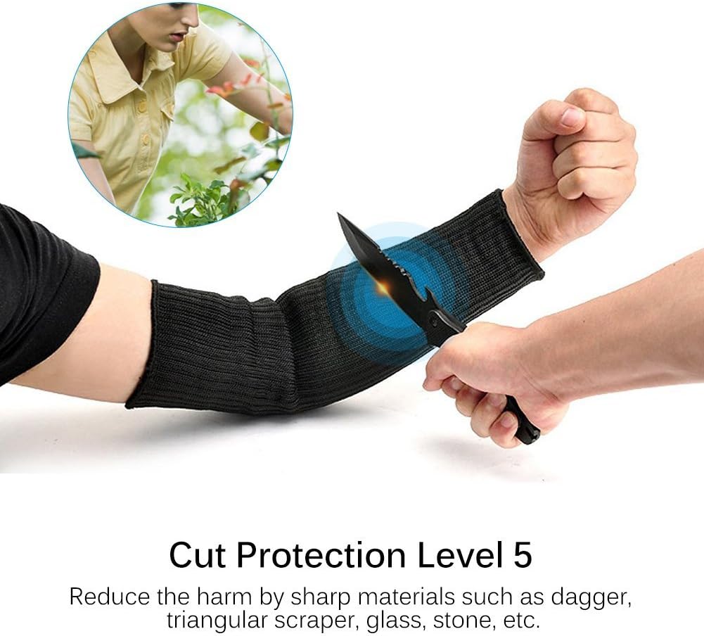 Arms Protector Sleeves,1 Pair Heat Resistant Forearm Sleeves, High Elastic Long Glove Protective Sleeve, Safety Cut Proof Arm Kevlar Sleeve, Soft and Washable : Sports & Outdoors