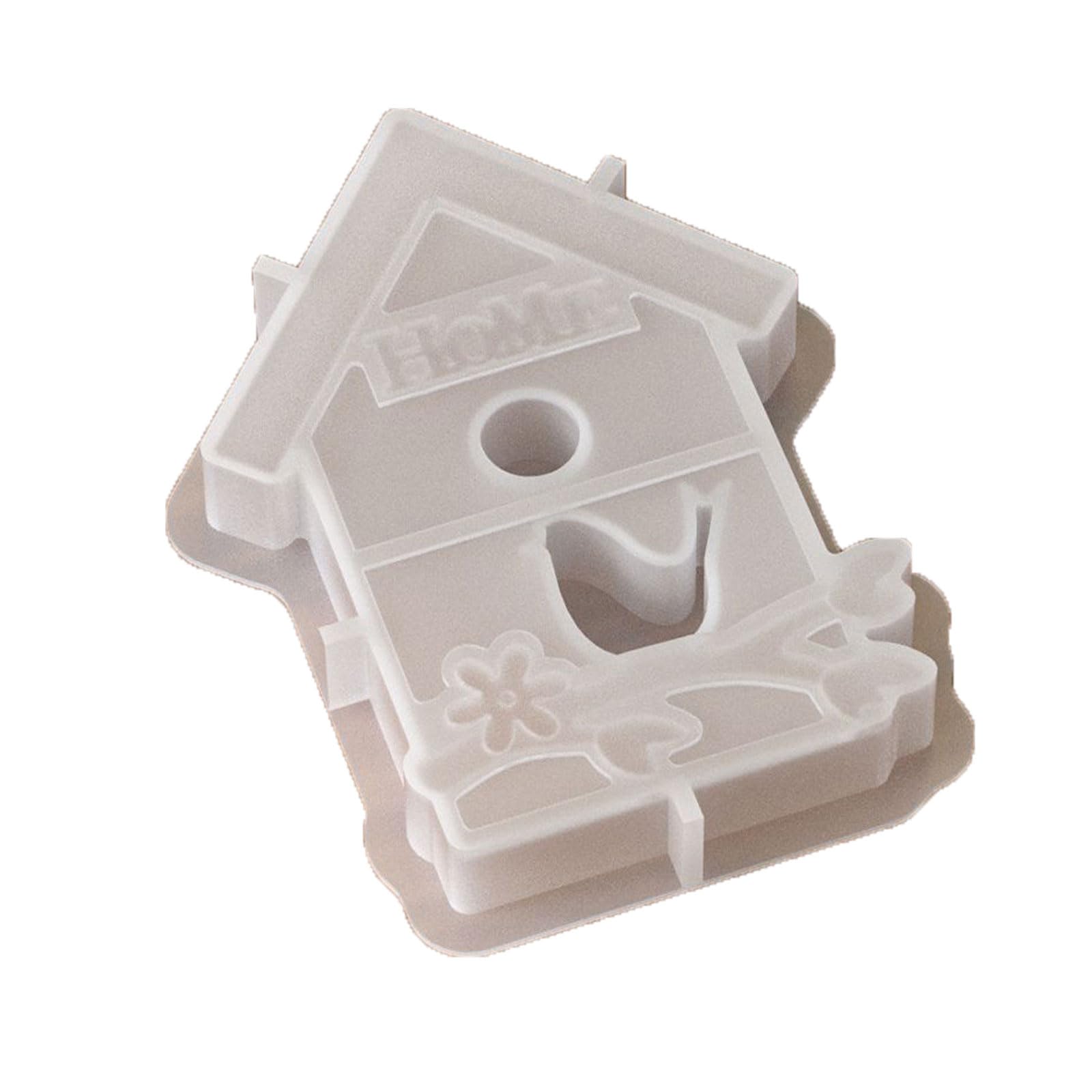 Buxuaaaa Bird House Silicone Mold for Resin Soap Chocolate Home Decoration Bird House Candlewax Cast