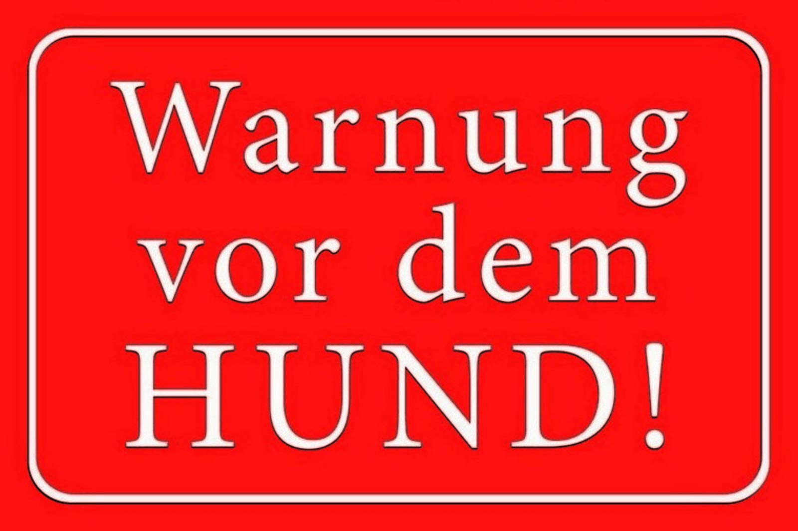 Schatzmix 'Warnung Vor Den Hunden' Metallschild – 20x30 Cm, Rot, Für Garten & Zaun