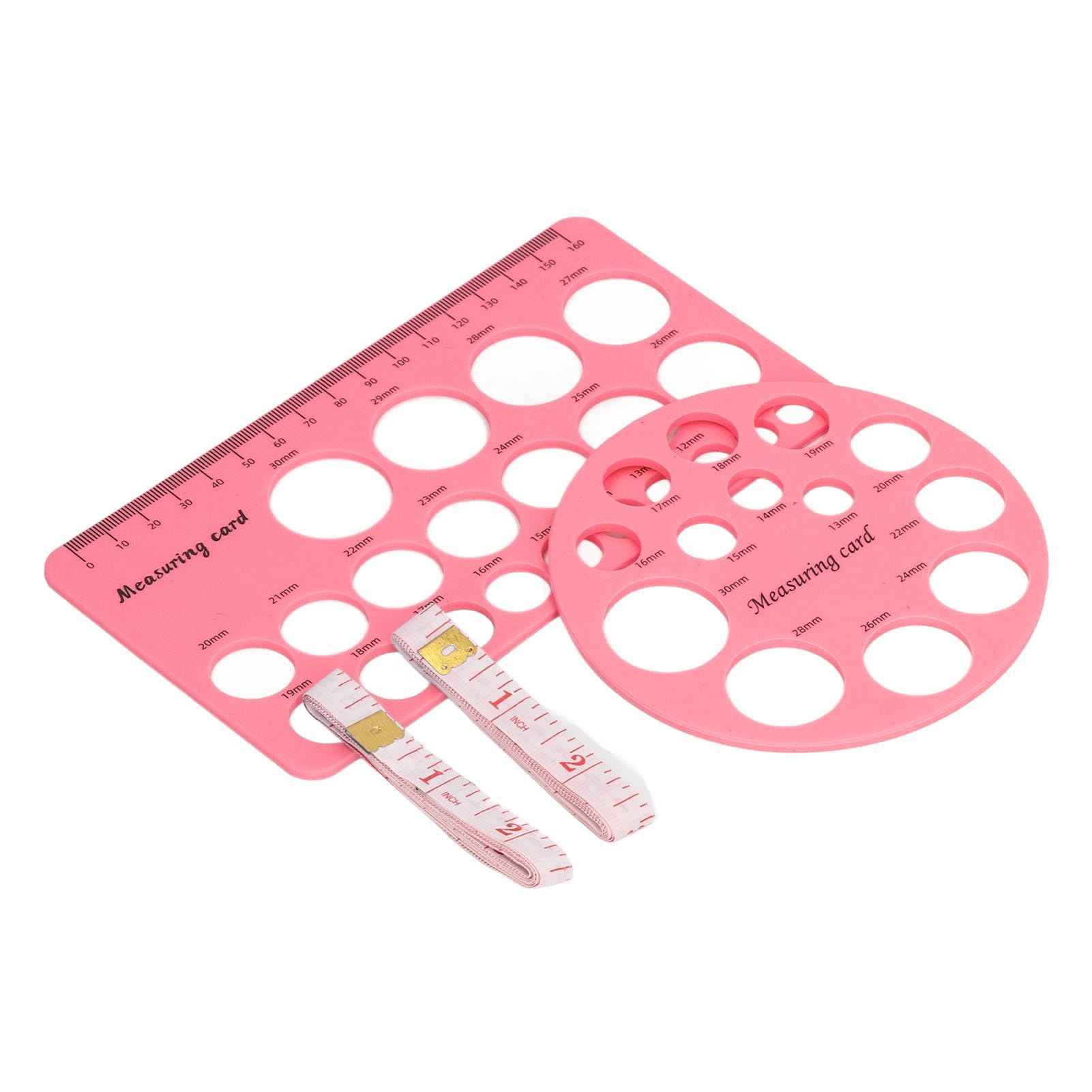 Flange Size Measuring Tool, NonToxic Elastic, Precise Round Rectangular Nipple Ruler Soft NonSharp Silicone for Breast Pump (Pink)