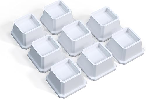 Elevadores de cama resistentes de 2 pulgadas, elevadores de muebles para marco de cama, sofá, escritorio, silla, elevan hasta 1500 libras, juego de