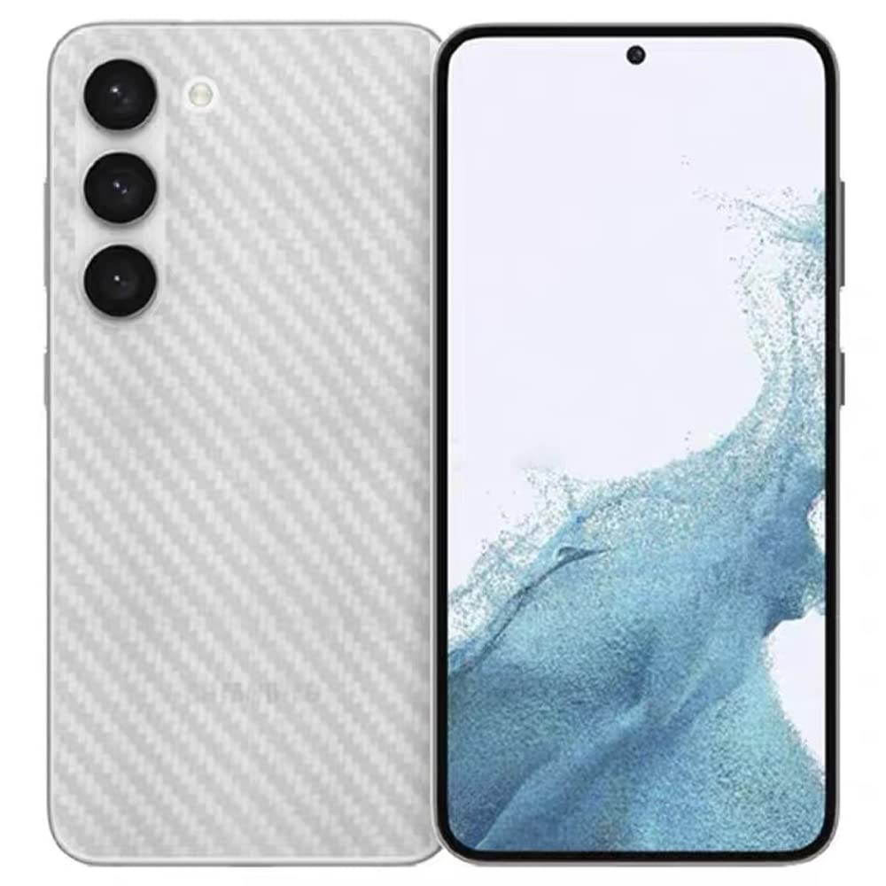 for Samsung Galaxy S23 Plus Back Screen Protector Carbon Fiber Guard Film-2 Packs-Transparent
