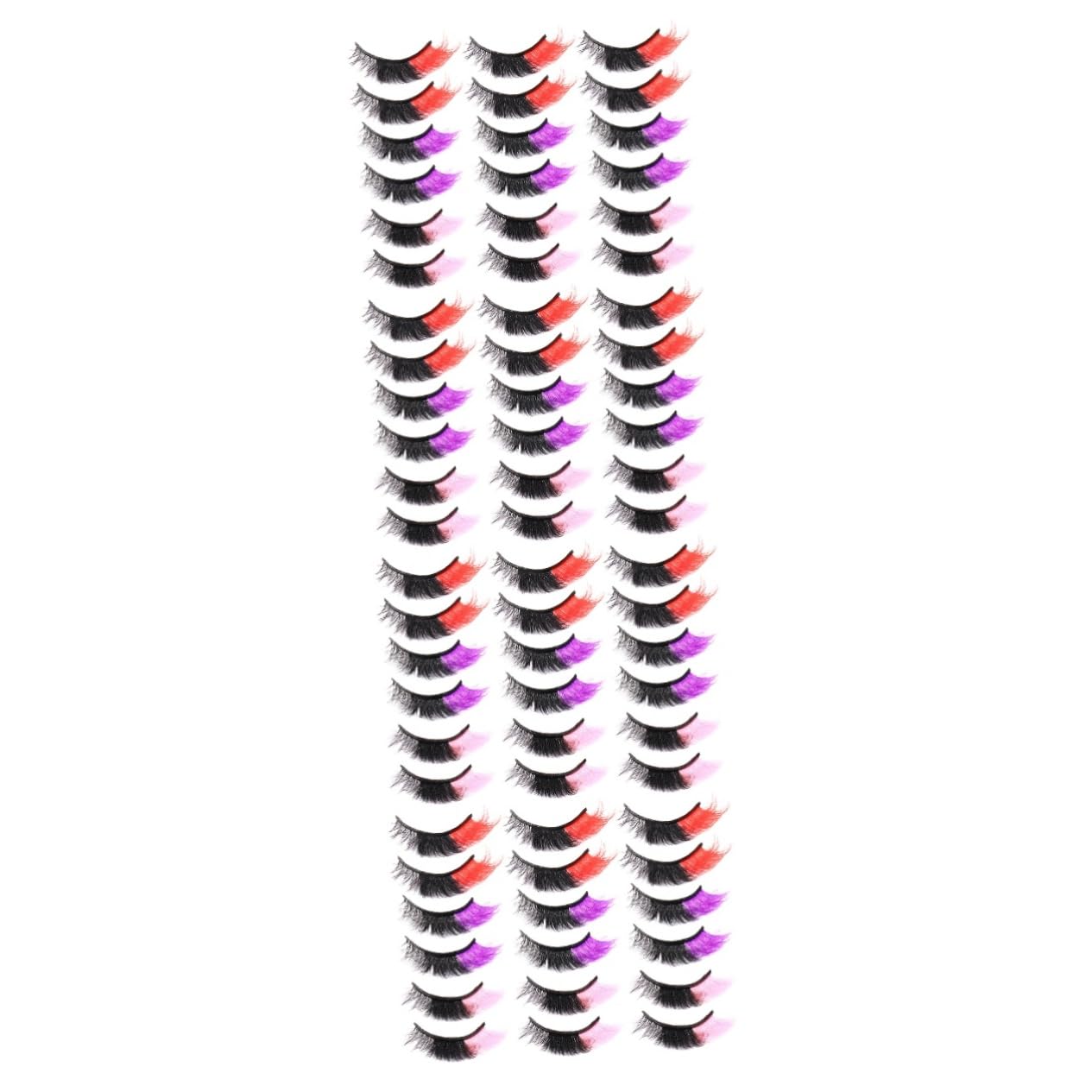 DOITOOL 36 Paires Faux Cils Imitation cils blancs de couleur cosplay rouge roses de couleur halloween colorés du festival déguisement renard