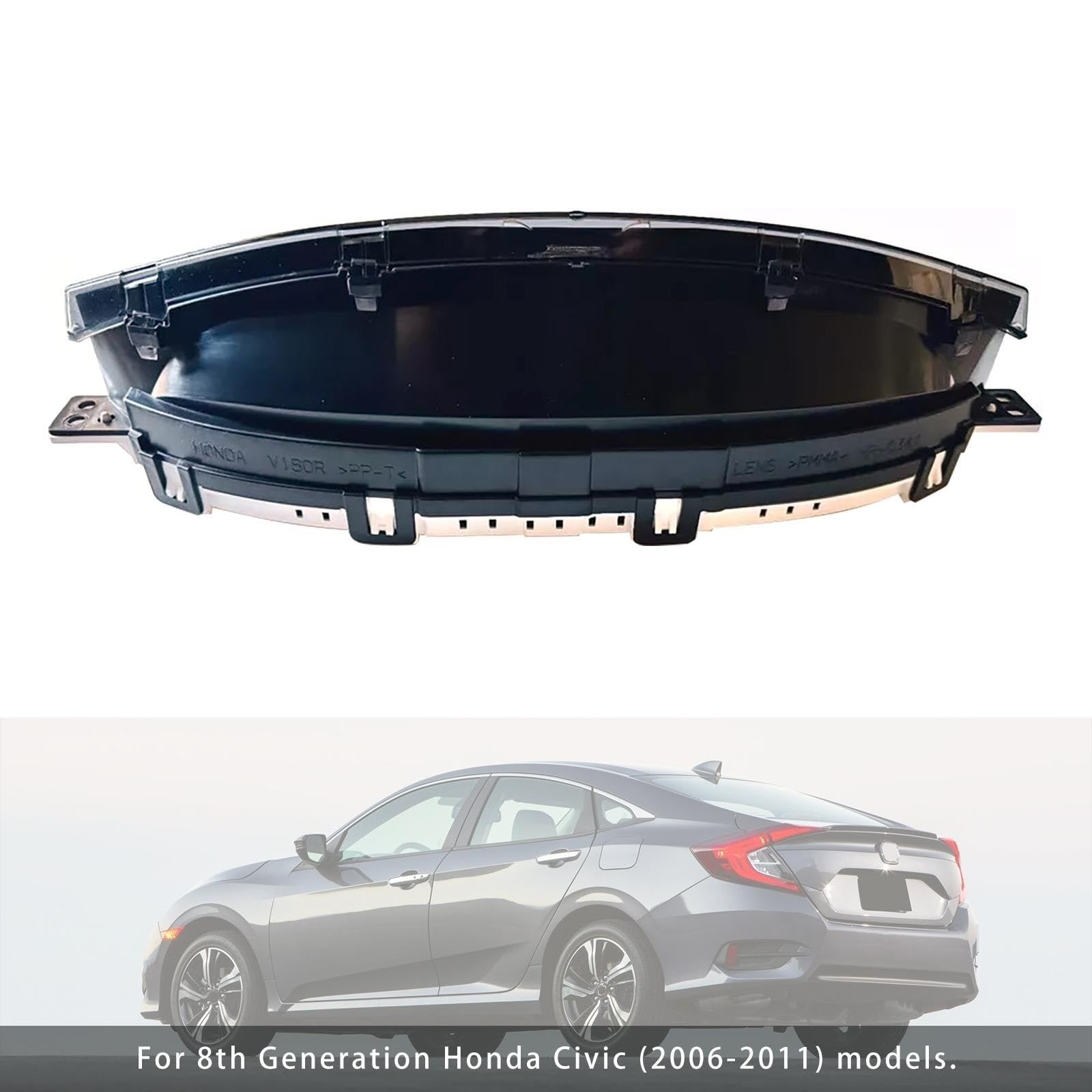 Manomètre température d'huile Convient pour Honda Civic Sedan 2006-2011 Accessoires de voiture Compteur vitesse Affichage du tableau bord supérieur Jauge Instrument