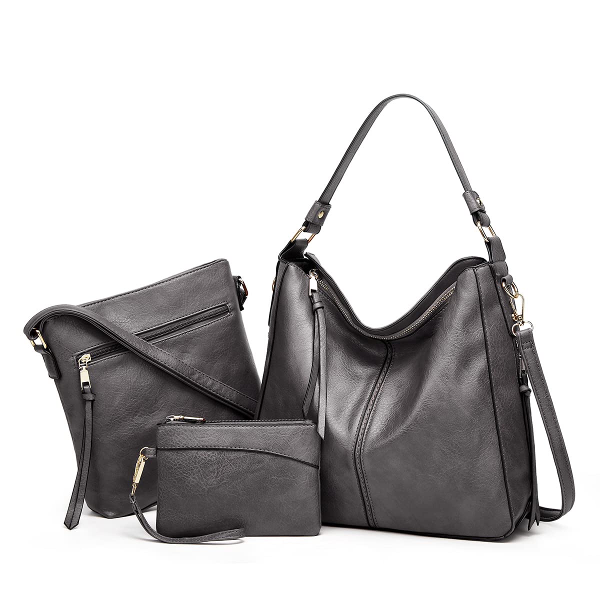 Pahajim Handtaschen und Geldbörsen Set Handtasche Damen Groß Schultertasche Damen PU Leder Umhängetasche Hobo Tasche Damentaschen Geschenke für Mädchen Einkaufstaschen