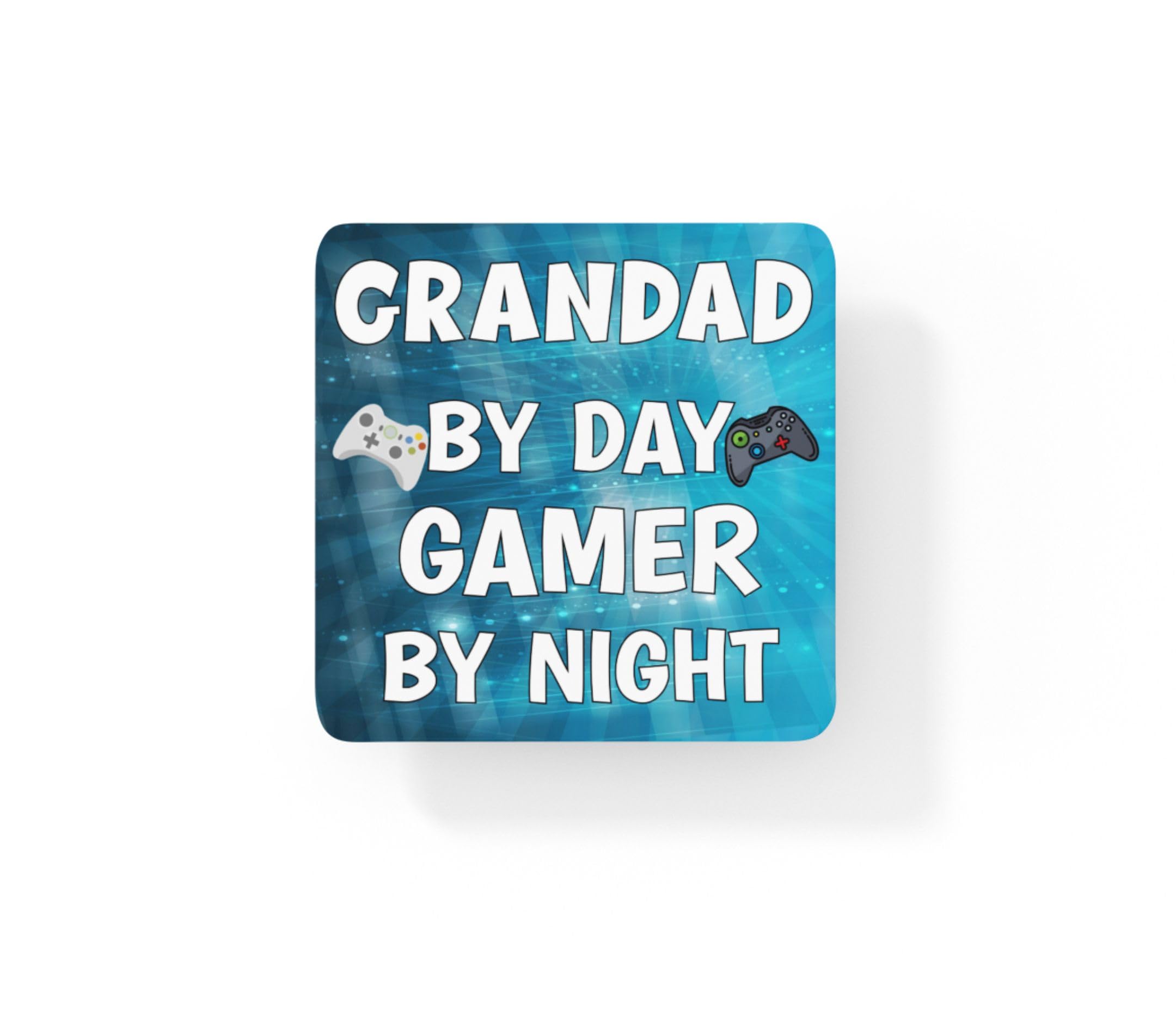 Decalarama Multicolor Grandad Gaming Xbox Coaster Gift – Grandad By Day Gamer By Night - Cute Fun Cheeky Novelty Present