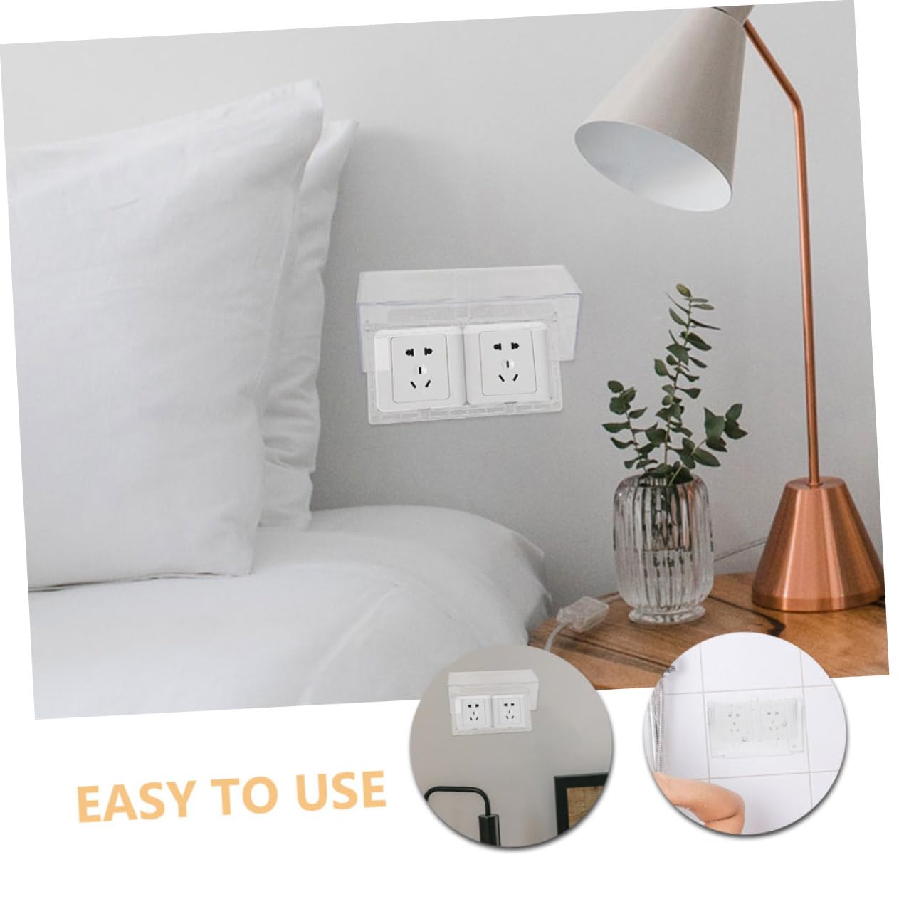 SEWOART 2pcs Socket Waterproof Box Plug Outlet Insoles Outdoor Plug Receptacle Protector Wall Outlet Cover Home Socket Cover Outlet Case Electrical Panel Covers Transparent Plastic