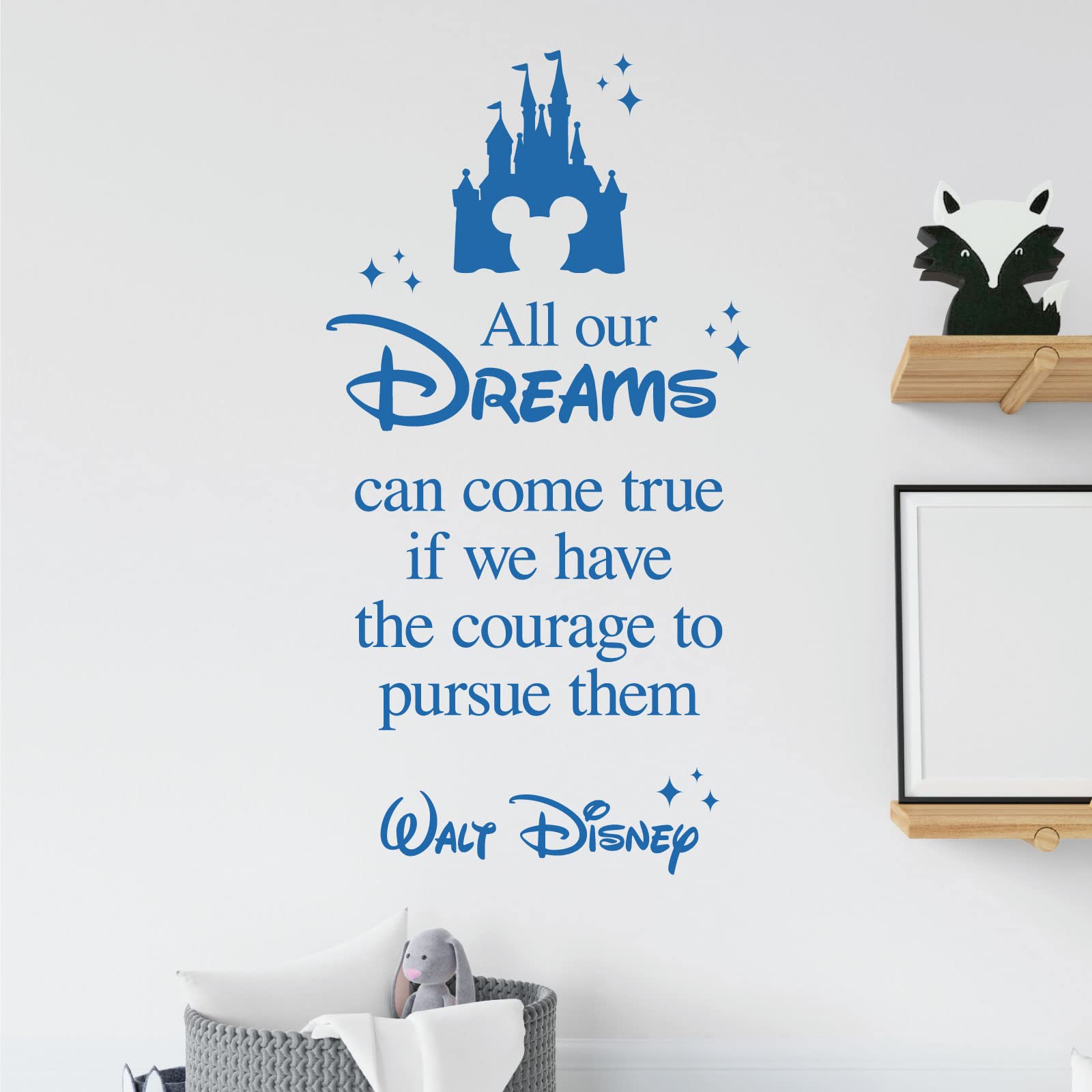 All Our Dreams Can Come True if We Have the Courage to Pursue Them - Motivational Quote Vinyl Wall Decal Sticker [Medium] [Marina]