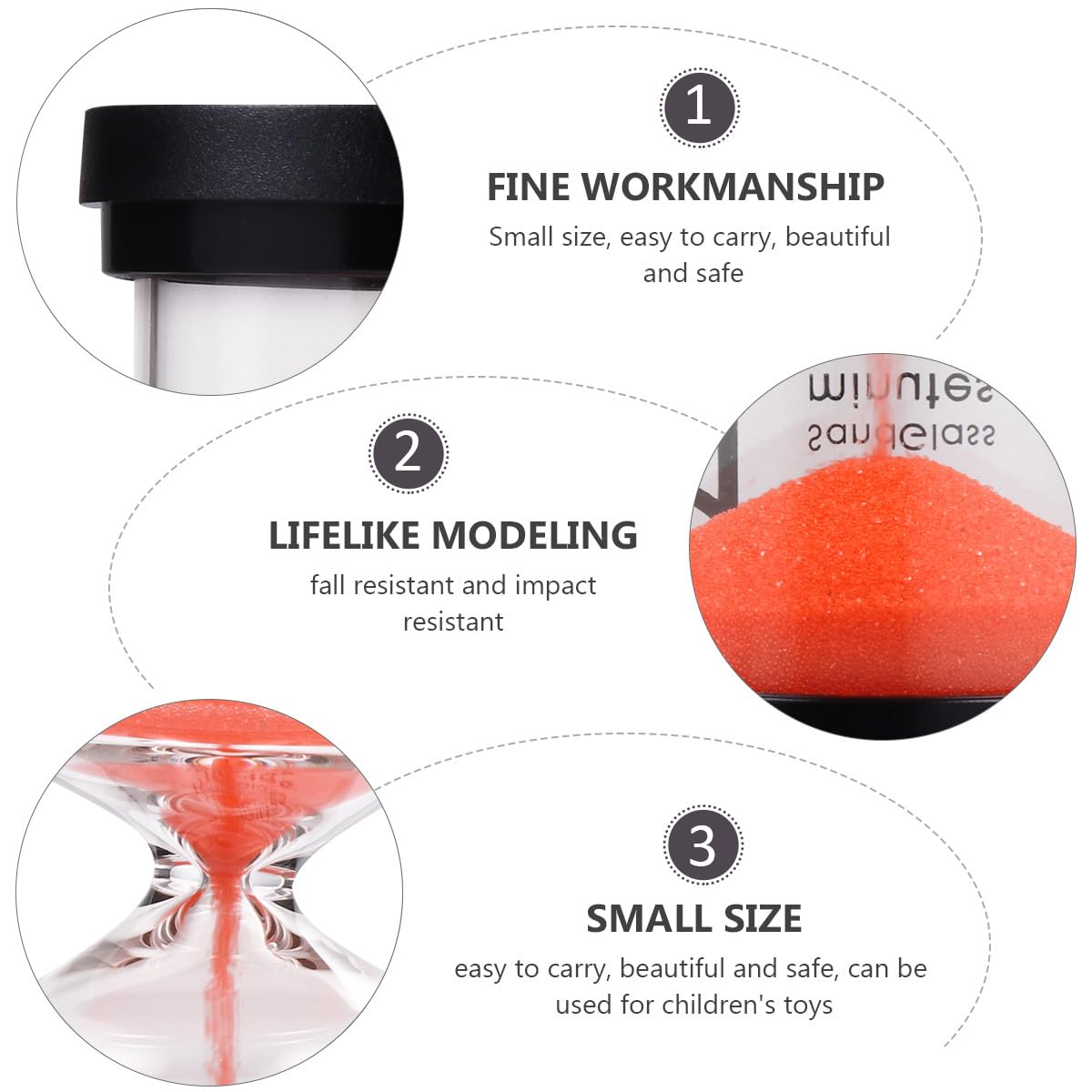 MAGICLULU Orologio A Clessidra in Plastica E Confezione Da 6 Timer Da Tavolo Strumento Di Gestione Del Tempo Per Arredamento Casa Ufficio E Giocattoli Educativi