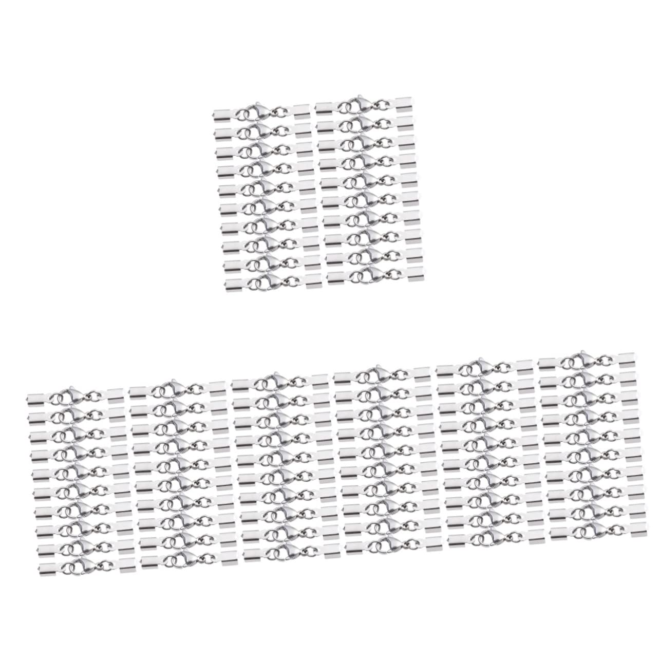 STOBOK Juego De 4 Cierres De Langosta Para Hacer Joyas Ganchos A Presión Hebilla De Aleación De Metal Plateado Para Collar Pulsera Y Colgante 20 Unidades X 4