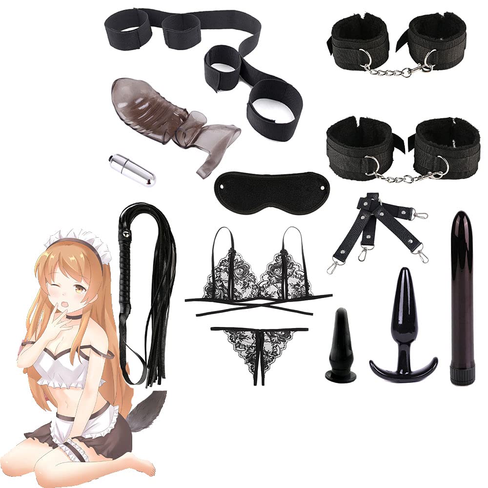 Kit Gioco D'Amore Per Coppie In Nylon Da 12 Pezzi Con Giocattoli In Silicone
