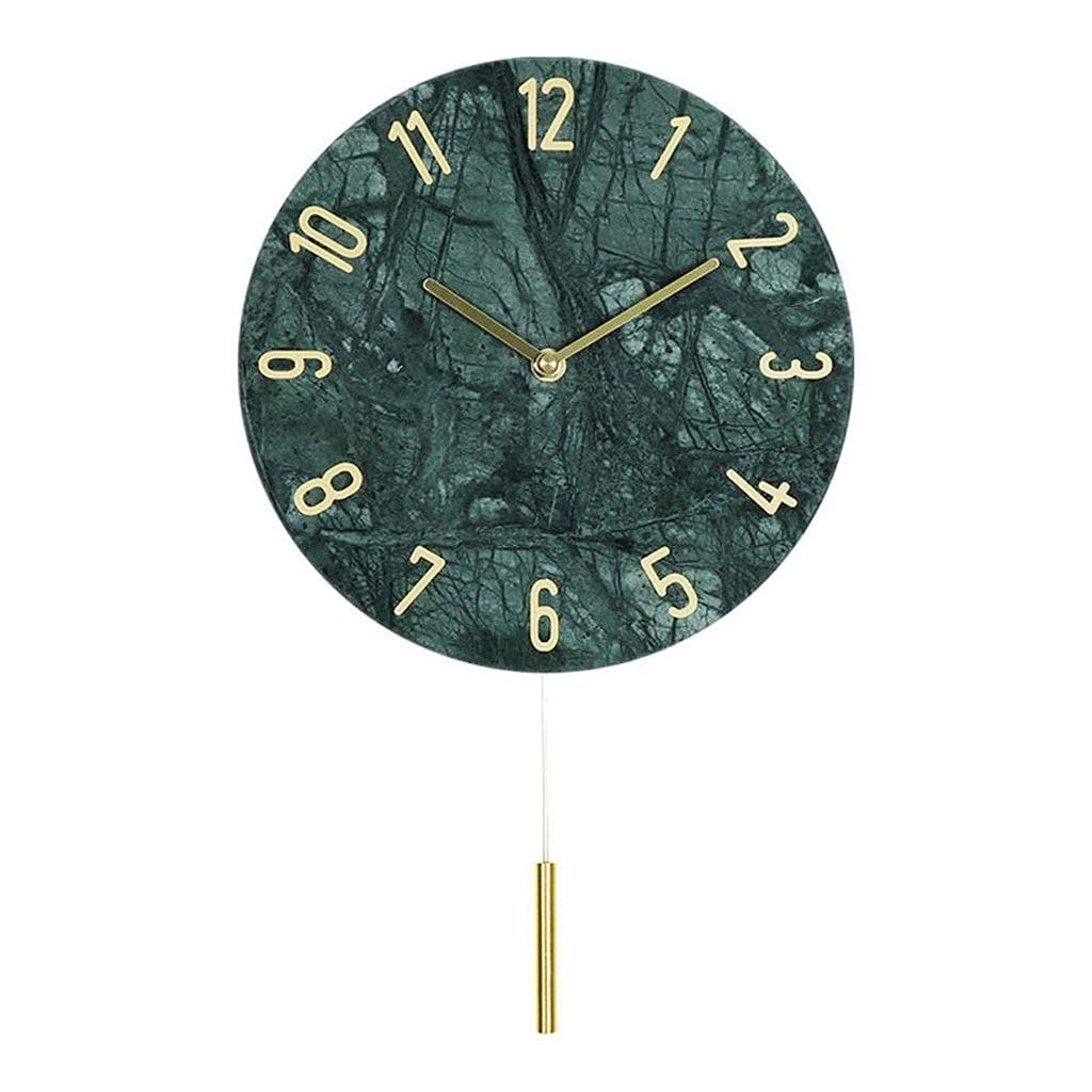 Horloge murale quartz en marbre moderne pour salon et chambre