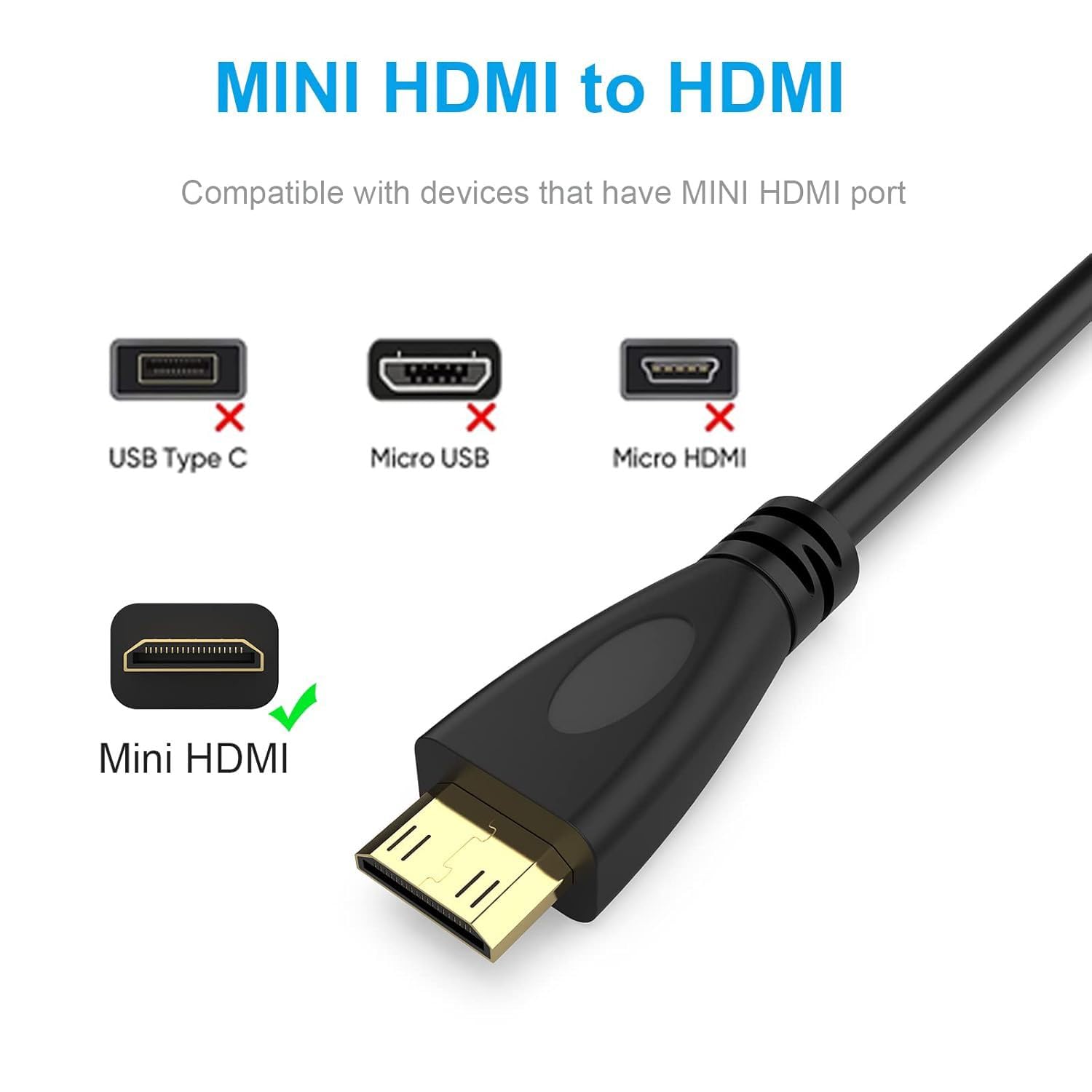 JVC HDMIケーブル マイクロ端子用 HDMI ケーブル HDMI (Aタイプ)-ミニHDMI端子(Cタイプ) JVCビクター機種