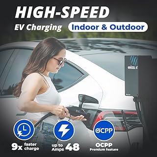 Grizzl-E 48A Ultimate Level 2 Fast 48A Electric Vehicle (EV) Charger, UL Tested and Certified, Metal Case, Indoor/Outdoor Electric Car Fast Charging Station, Hardwired, Classic Black, J1772