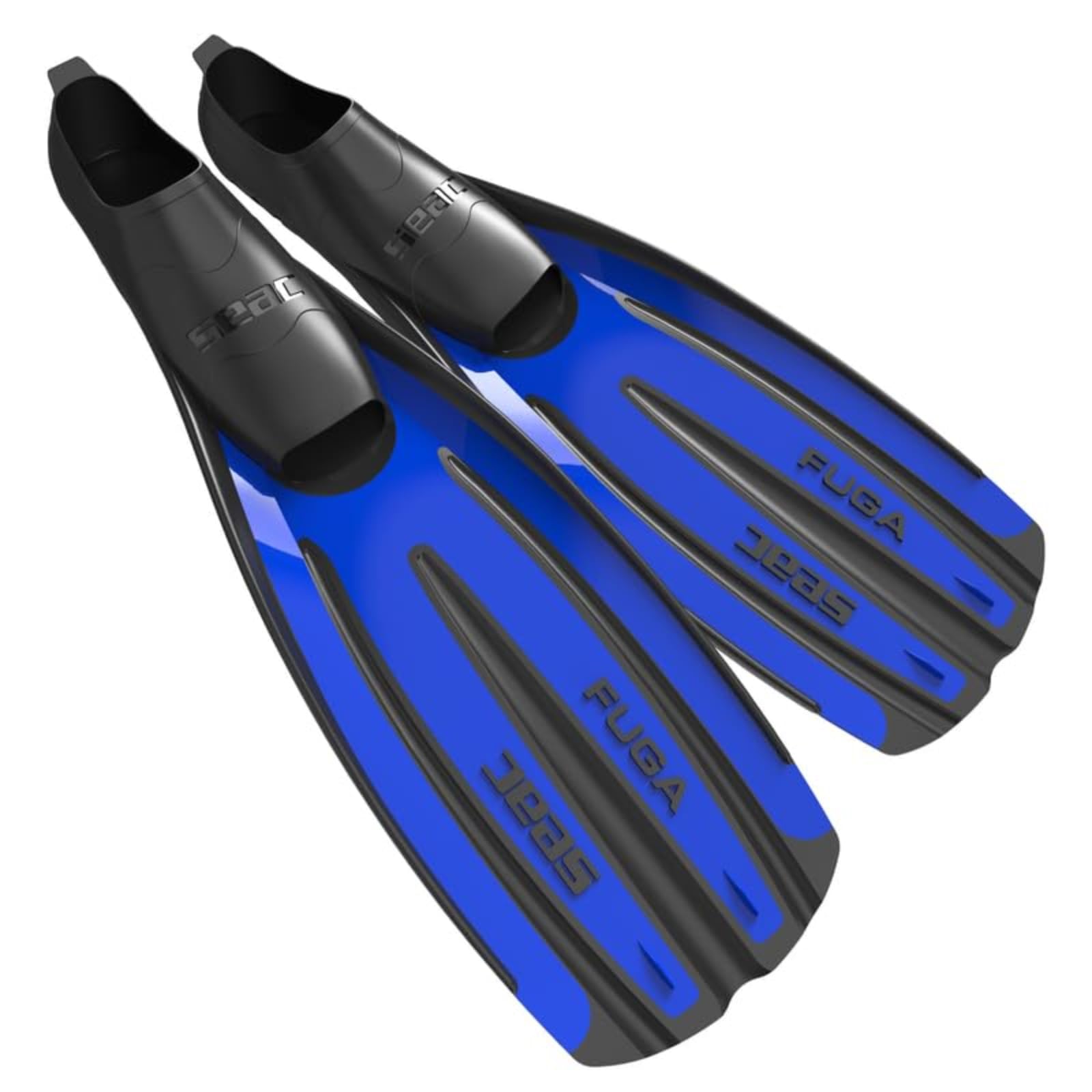SEAC Fuga, Diving Fins for Scuba Diving, Snorkelling and freediving with Foot Pocket, blue, 8/9UK