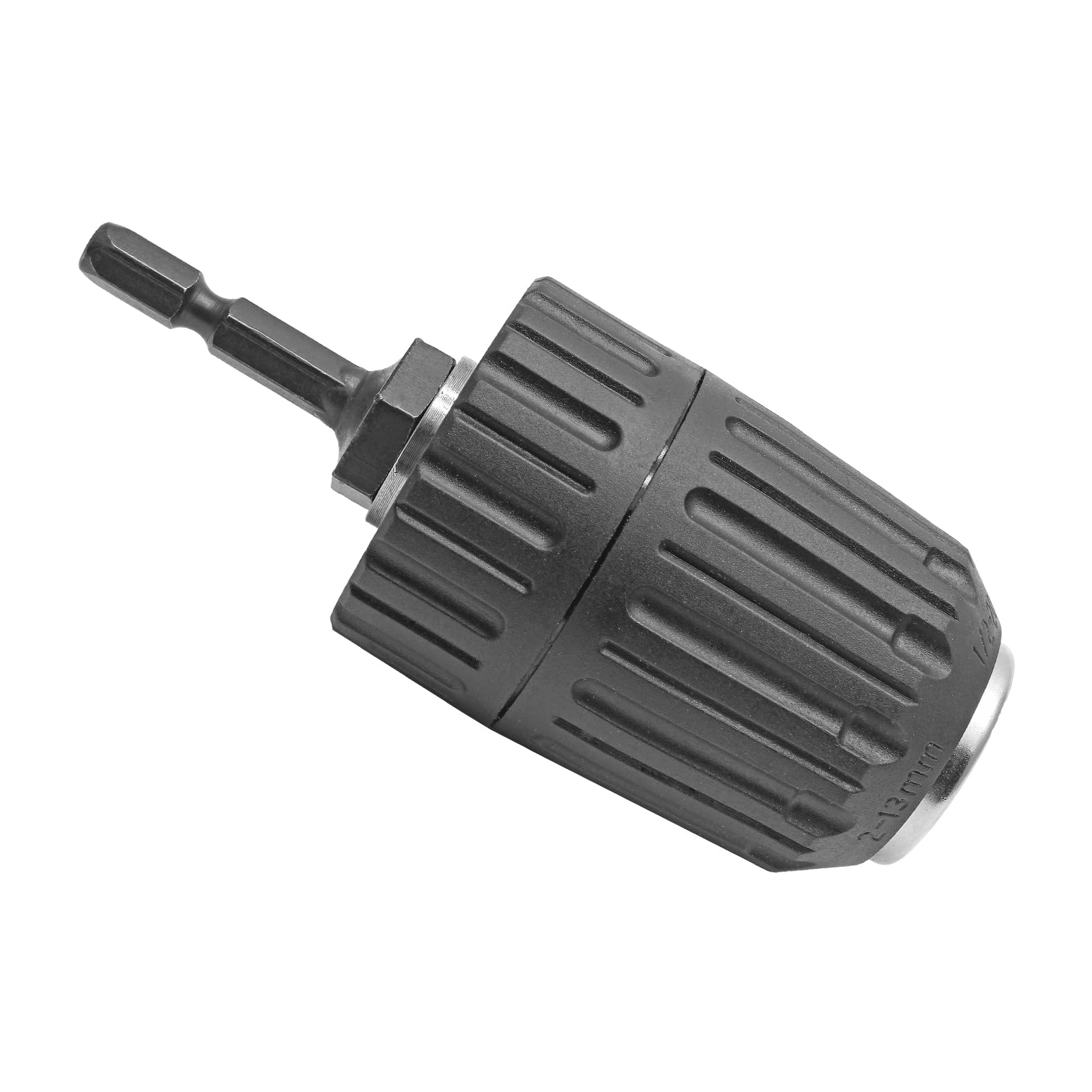 Biaungdo 1/2" Keyless Drill Chuck Adapter 2.0-13mm, 1/4-Inch Hex Shank Drill Chuck Adapter, Converter Quick Connect Impact Driver Conversion Tool 1/2-