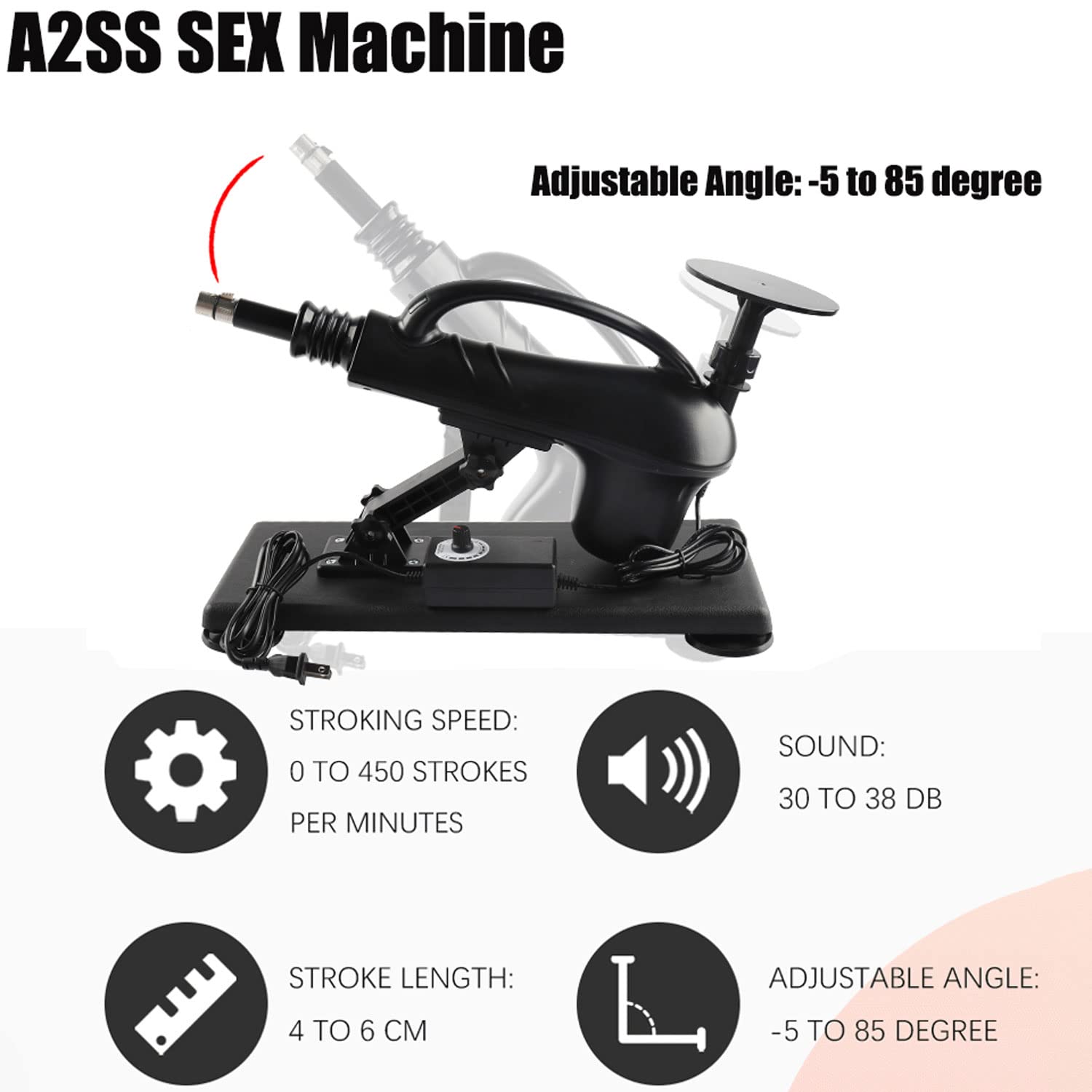 Fredorch Nueva máquina de sexo mejorada automática, 3XLR enchufe Fucking Machine, accesorios sexuales Dildos pene con velocidad ajustable Love Machine