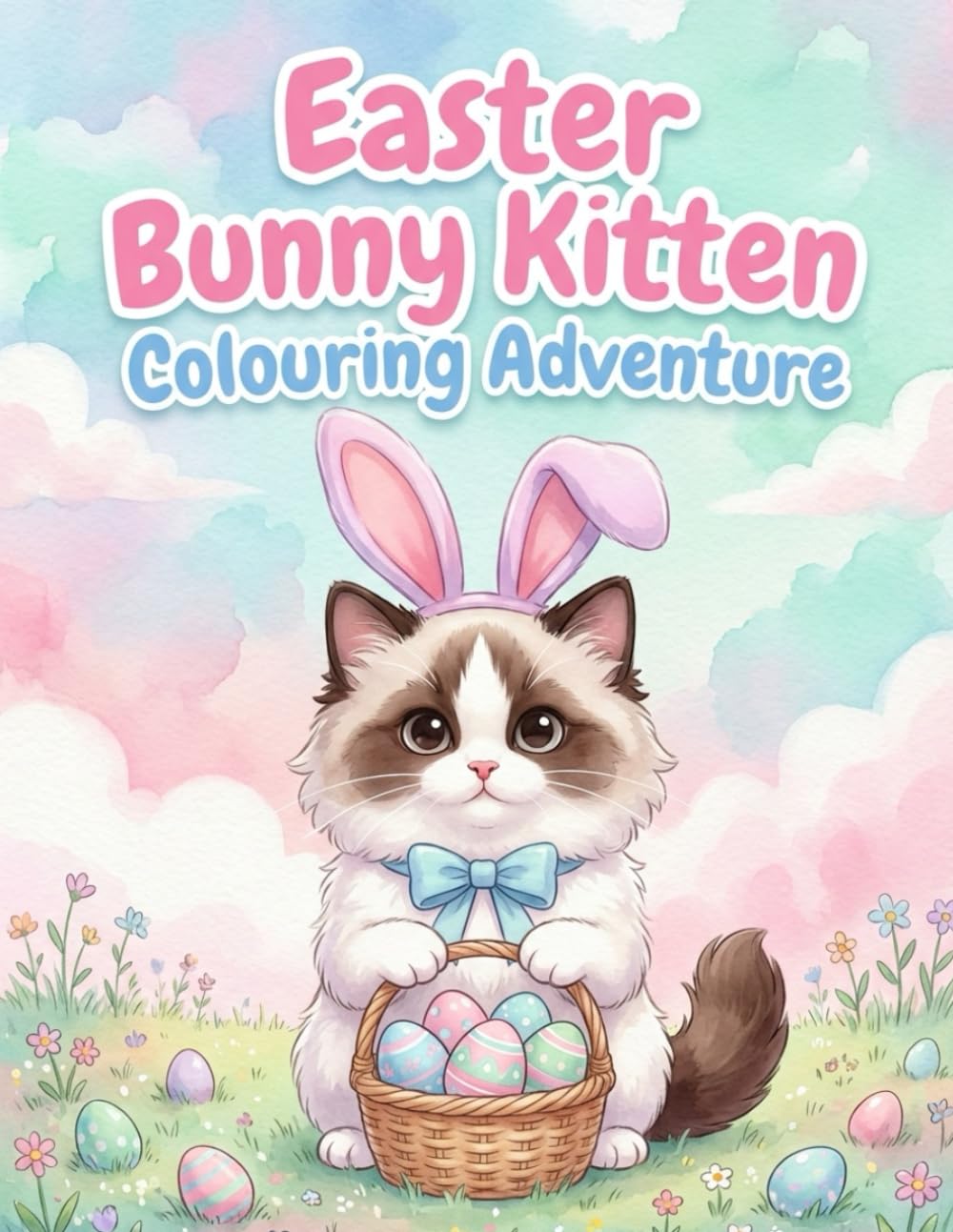 Easter Bunny: Kitten Colouring Adventure