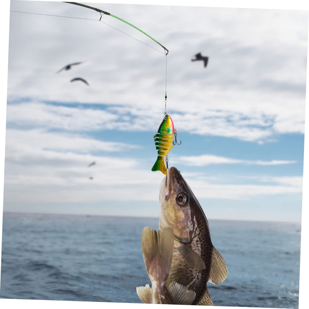 ABOOFAN 6 Piezas 10cm Señuelo Cebo Señuelos De Pesca Señuelos Pesca Multi-articulación Cebo Duro