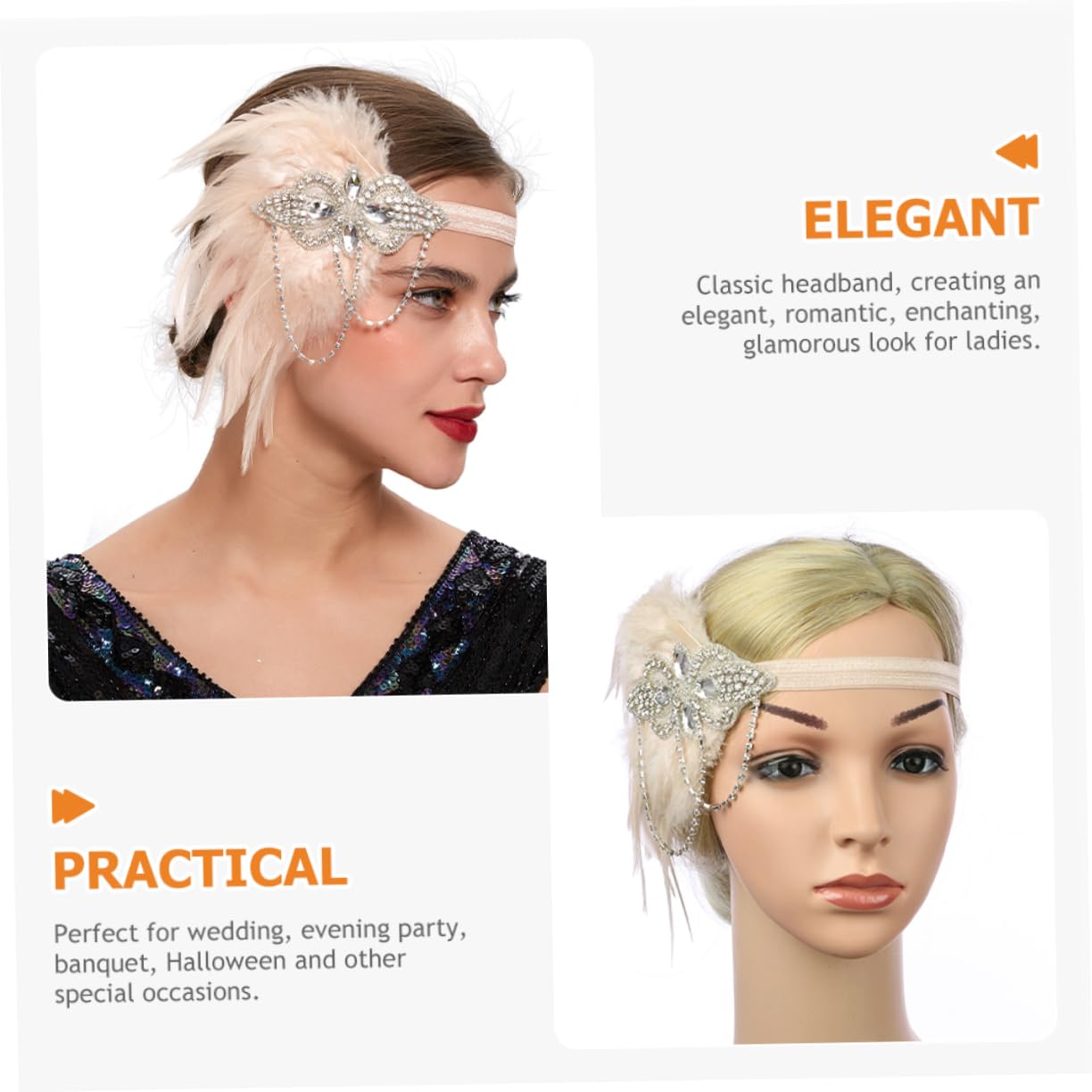 LIFKOME 5 Diademas De Los Años 20 Tocado De Novia De Los Años 20 Pinzas Para El Pelo Doradas Joyería Para El Pelo De Los 20 Accesorios Para Mujer Tocado Diademas De
