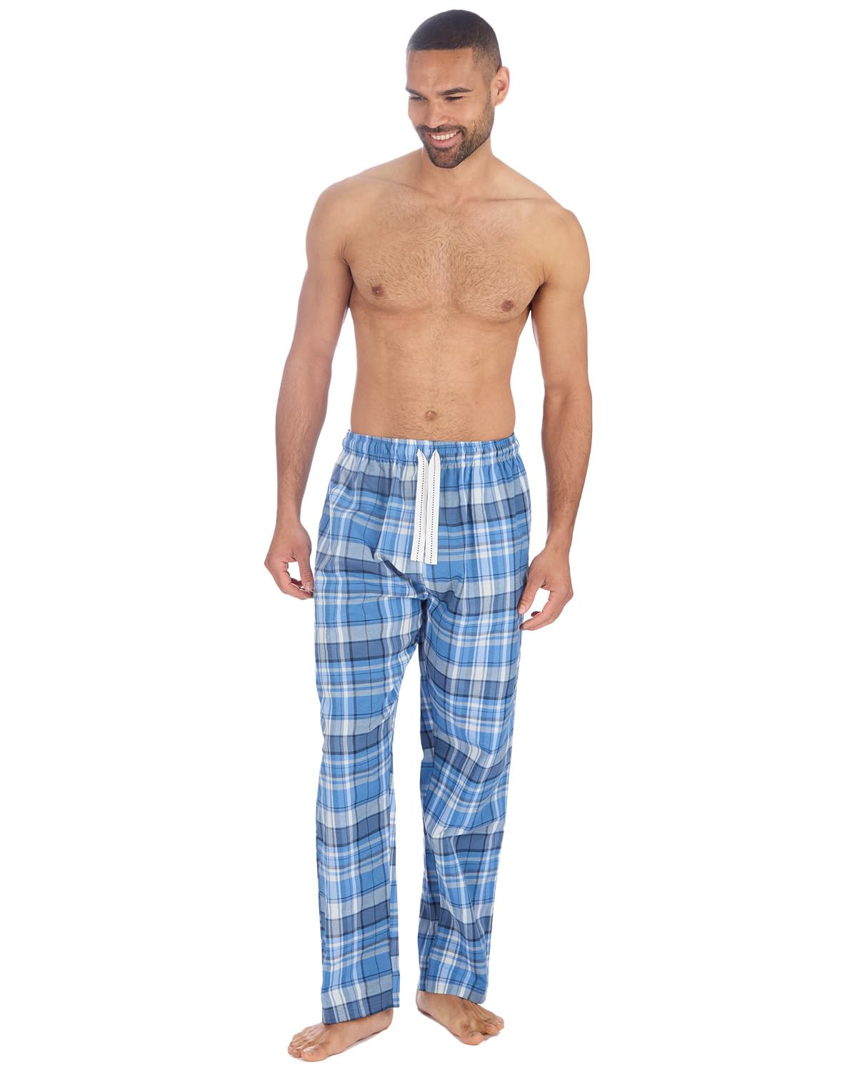 Undercover Mens Woven Check Lounge Pants 31B2208 Blue Check Large