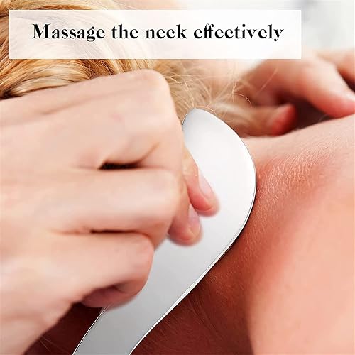 Miniatura 4 de KENID Herramienta de masaje Gua Sha de acero inoxidable, raspador muscular terapia física para tejidos blandos para espalda, cuello, piernas,