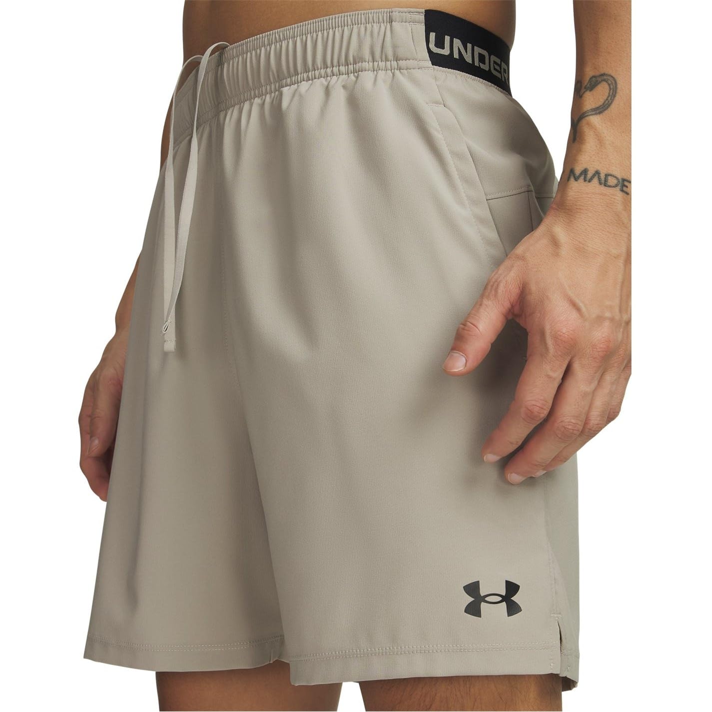 Under Armour UA Vanish DC Timberwolf - Pantalón corto de punto, color gris