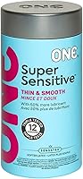 Vista 1 de ONE Preservativos súper sensibles Preservativos de látex extra lubricados paquete de 12