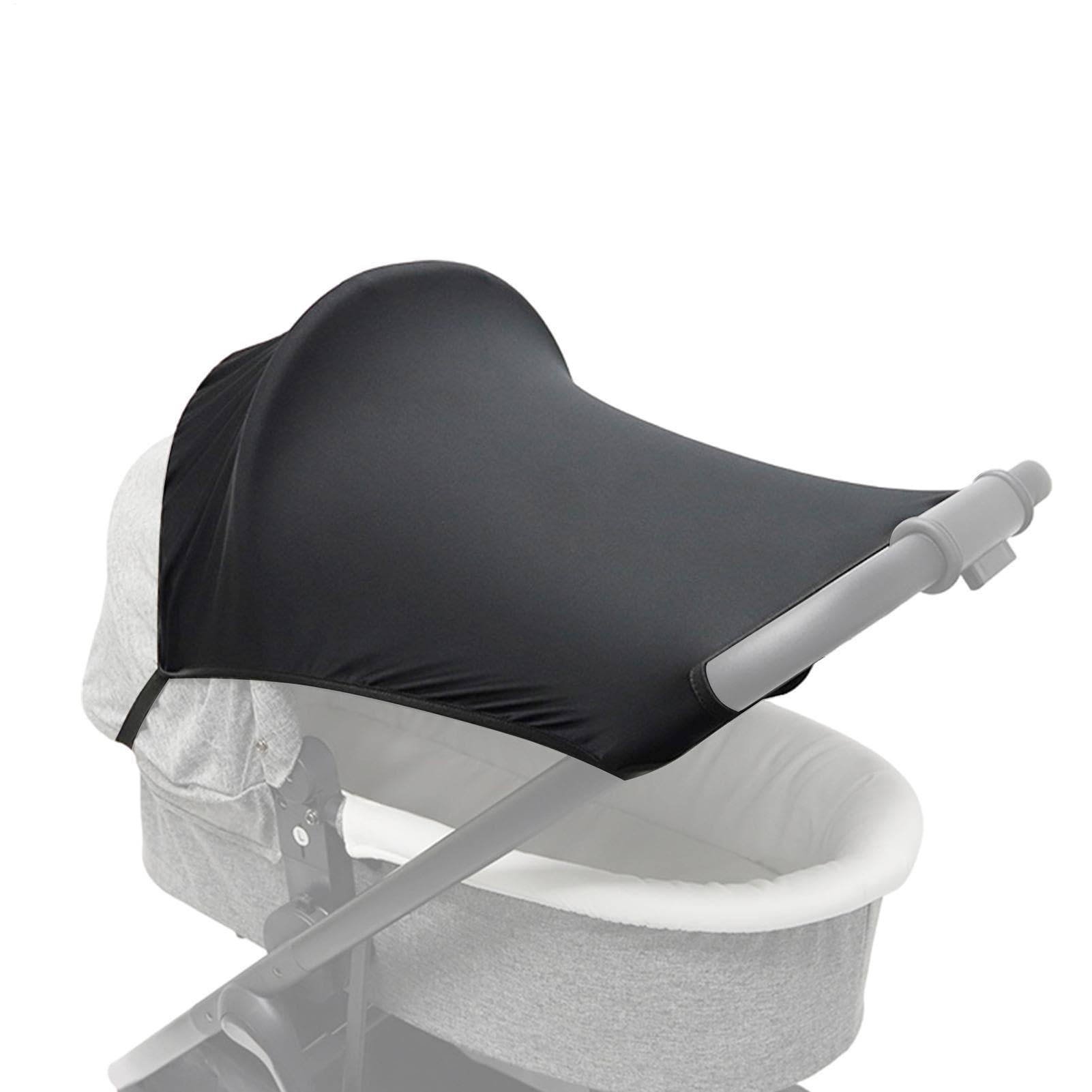 Stroller Shade Extender – Sun Shade for Strollers UV Protection | Universal High-View Reversible Cover | Rainproof Breathable Net Sunshade for Seats, Foldable Travel Accessory,