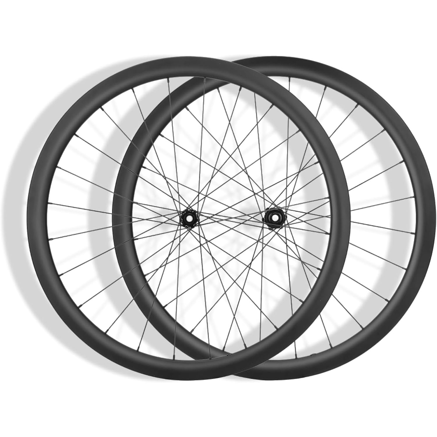Roues de vélo de route en carbone 700C Center Lock freins à disque 24 trous