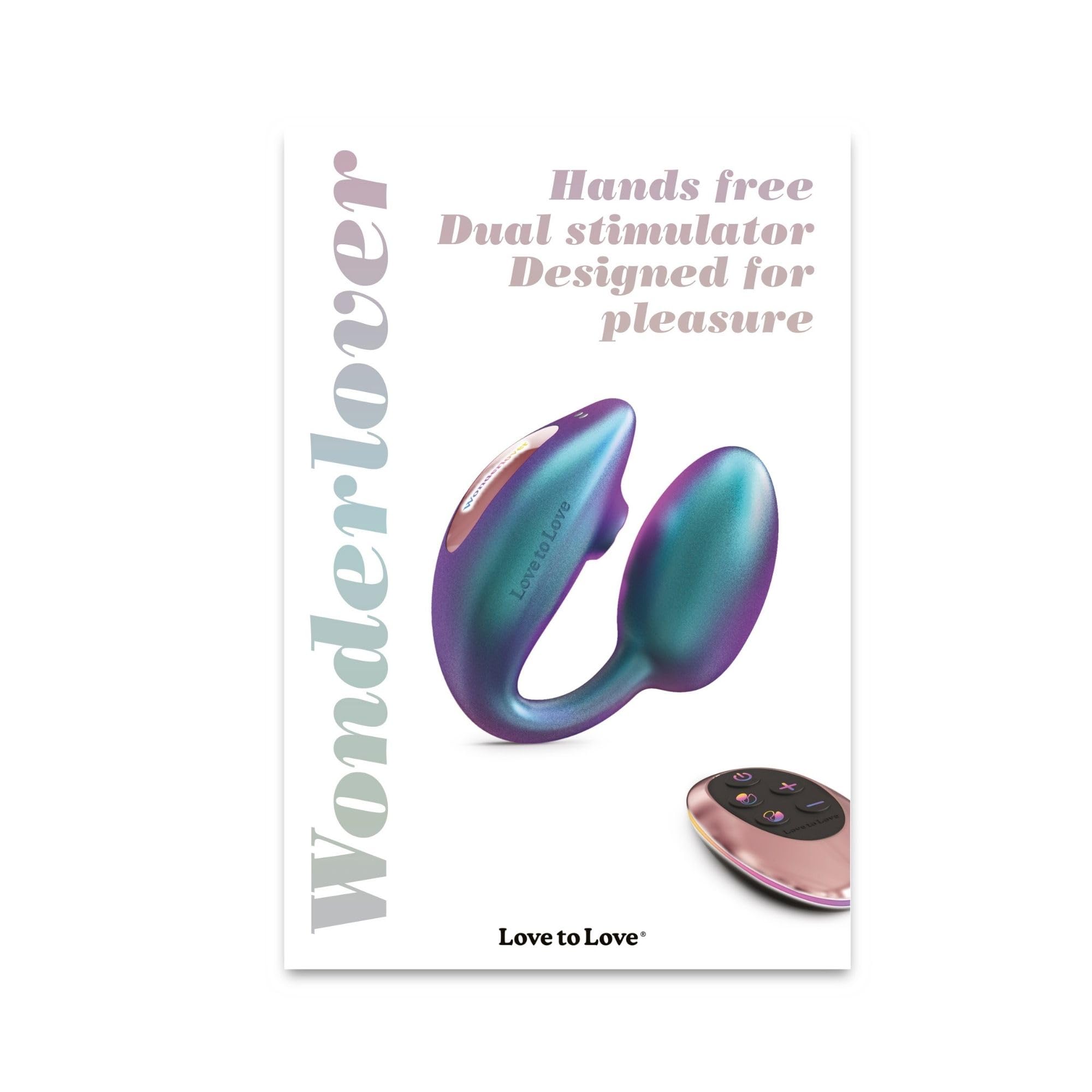 Love to Love Wonderlover – Sex toy ovetto vibrante con telecomando a distanza, doppia stimolazione clitoride & punto G, tecnologia flapping, 9 modalità, impermeabile, utilizzo a mani libere