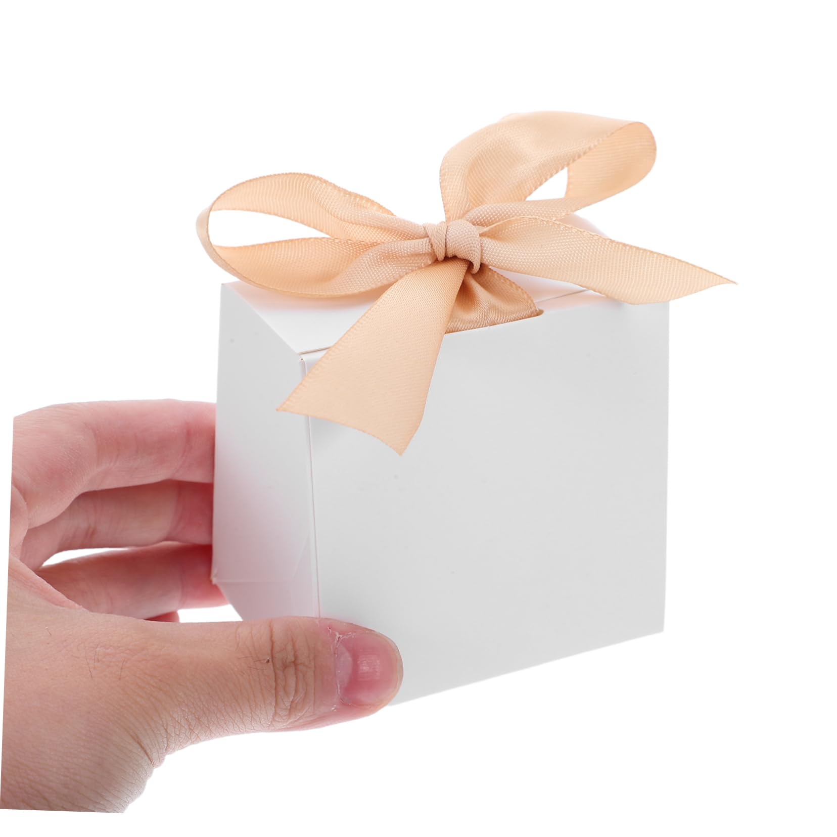 Mipcase 50sets Scatole Bianche Per Dolcetti Scatole Per Bomboniere Per Feste Piccole Per Dolcetti Con Nastro Confezioni Decorative Per Ospiti Souvenir Nozze Compleanno e Shower