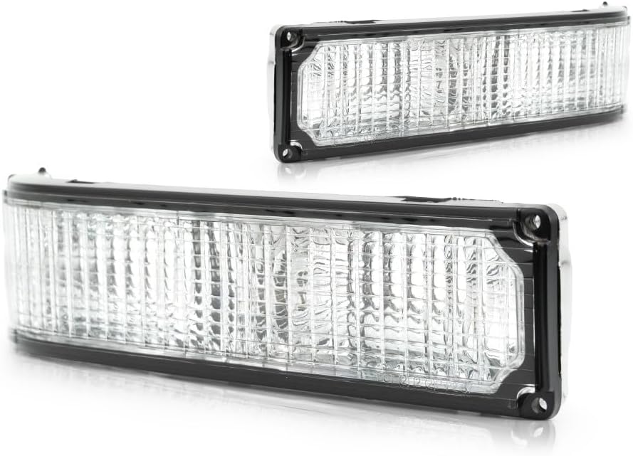 CarLights360: For 1988-2000 Chevy GMC C2500 Turn Signal/Parking Light Assembly Driver and Passenger Side Pair | GM2520104 GM2521104 Vehicle Trim: w/Sealed Beam Headlamp